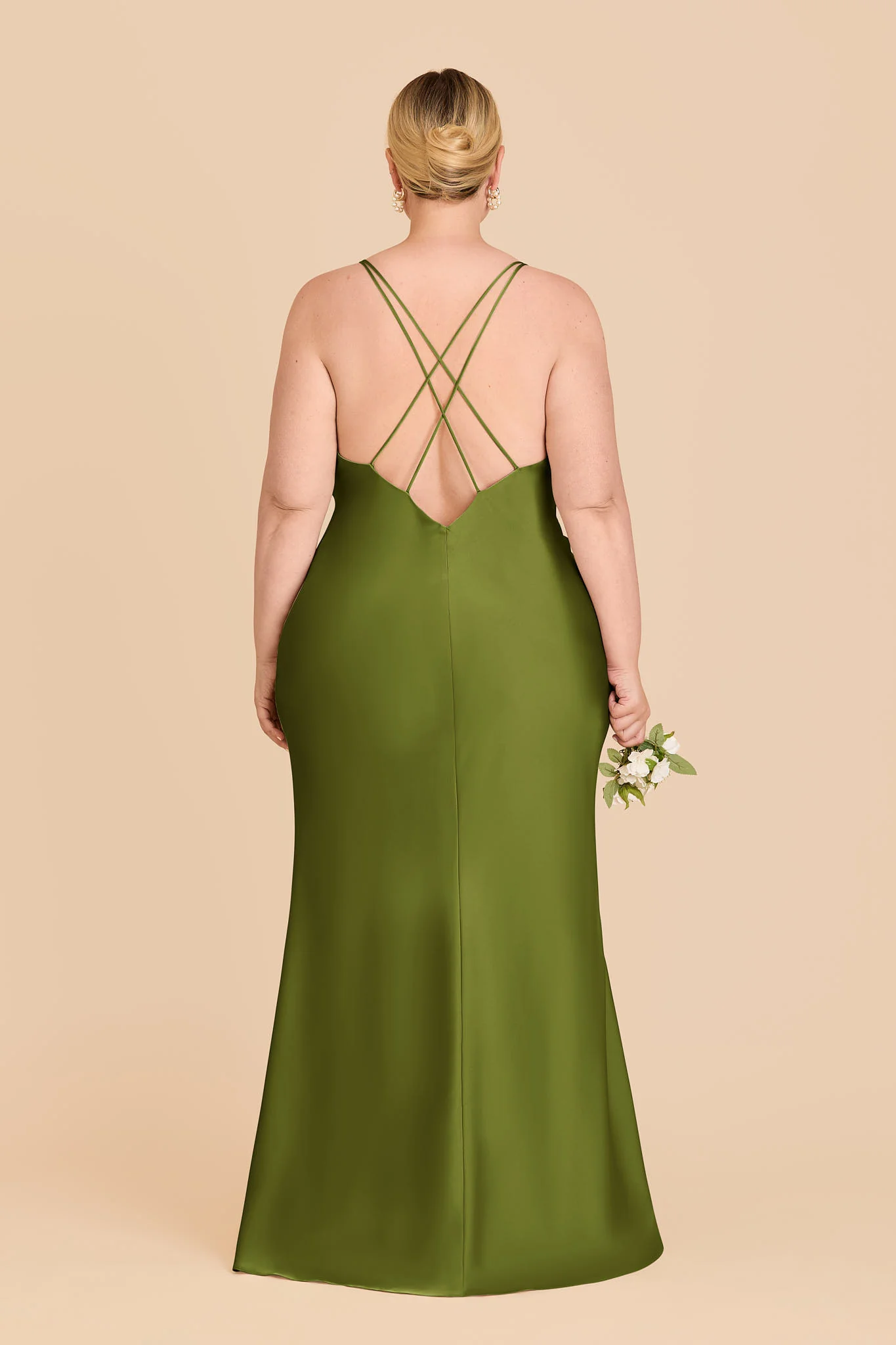Dasha Matte Satin Dress - Cactus - Image 8