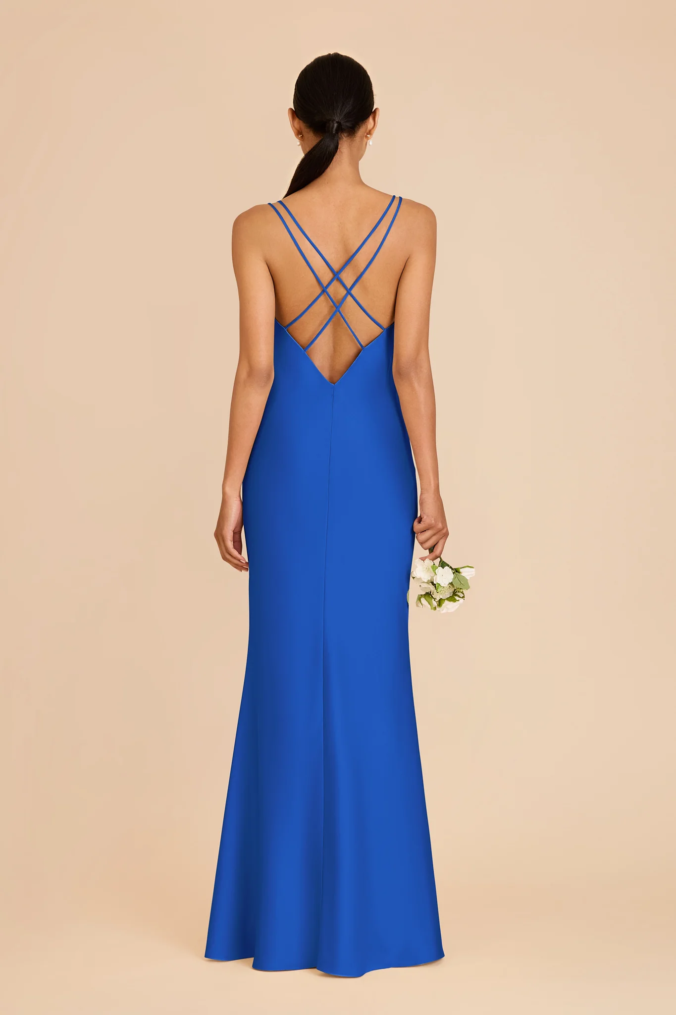 Dasha Matte Satin Dress - Cobalt Blue - Image 5