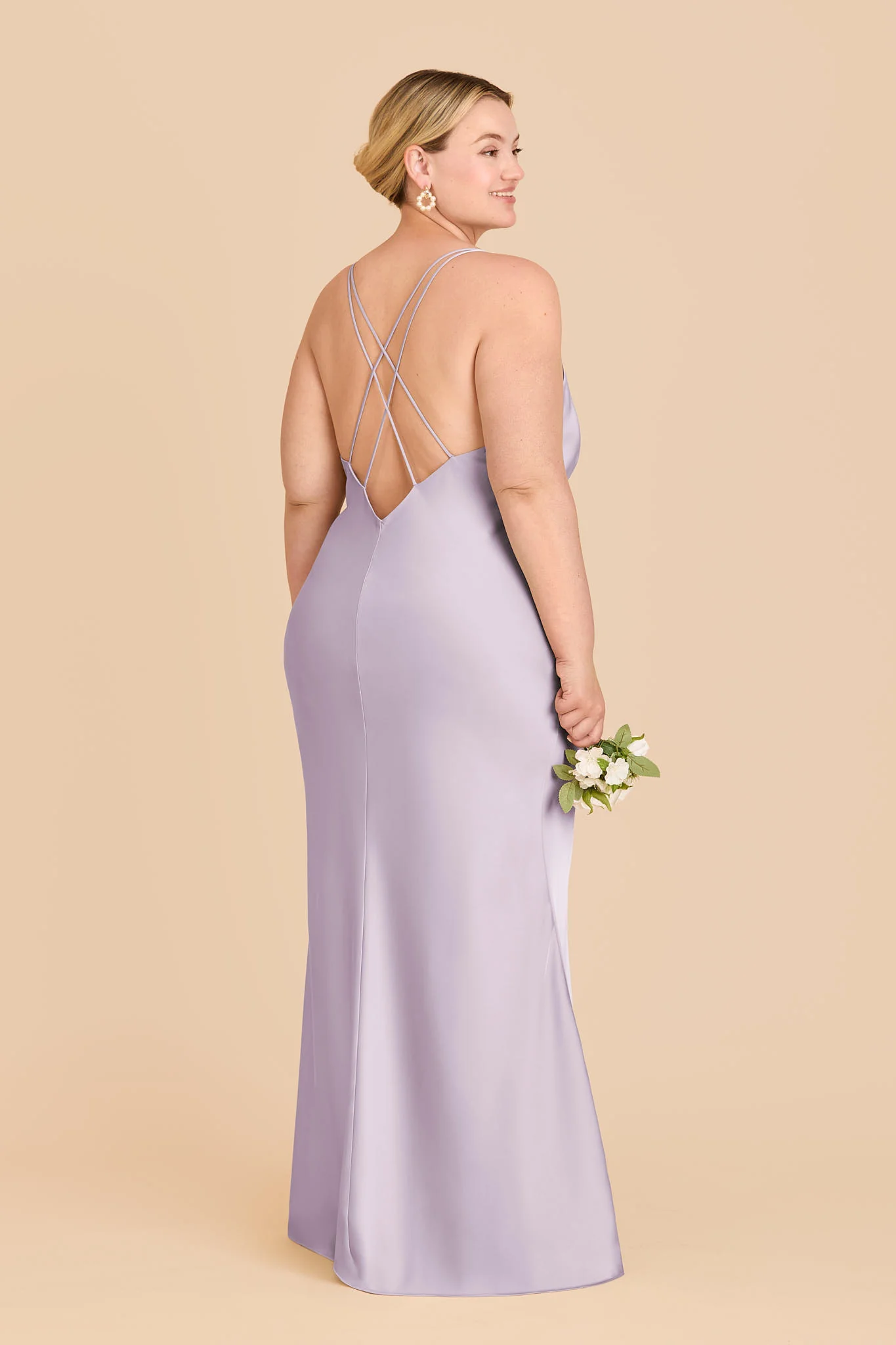 Dasha Matte Satin Dress - Dusty Lilac - Image 7