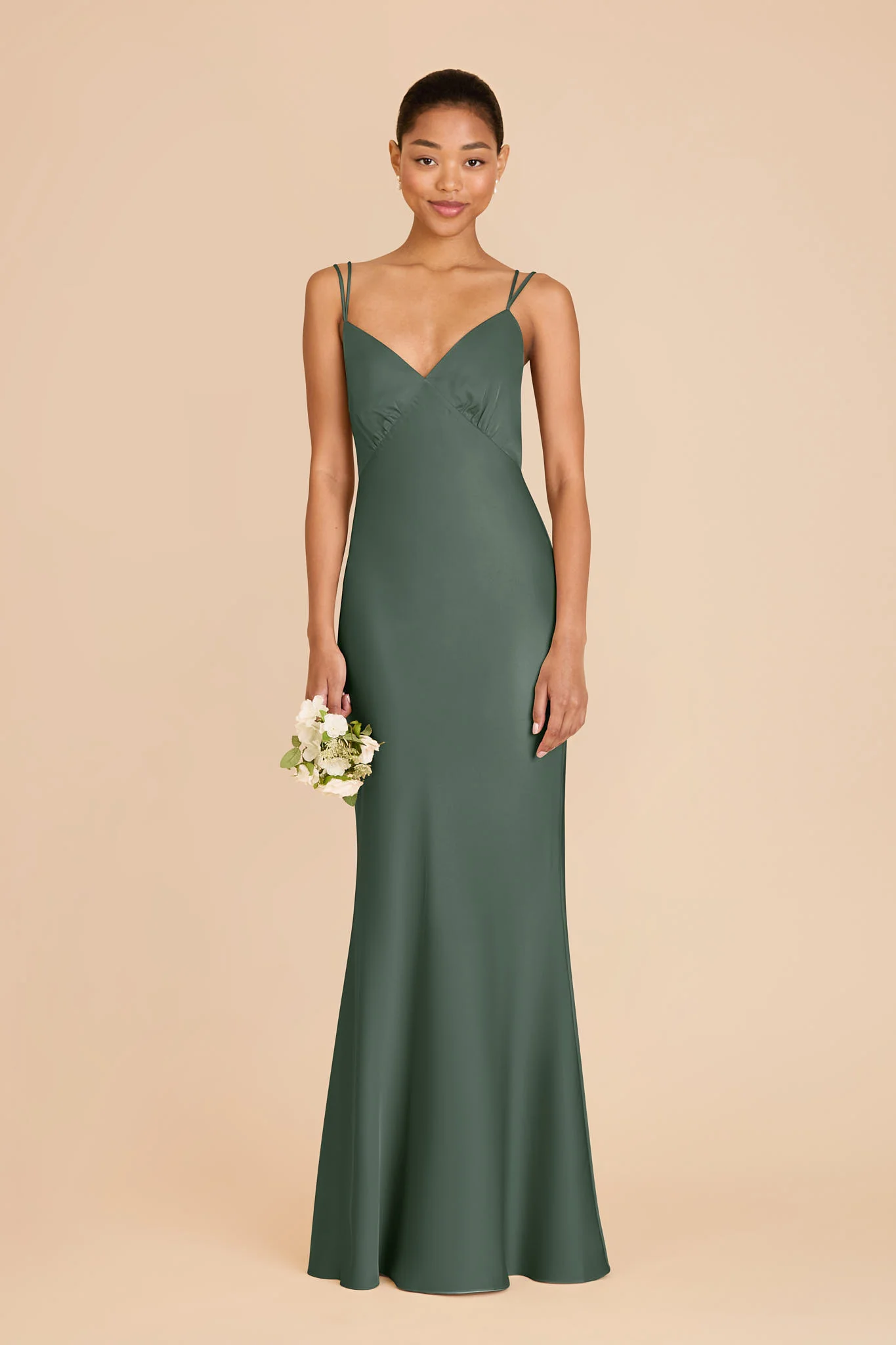 Dasha Matte Satin Dress - Eucalyptus