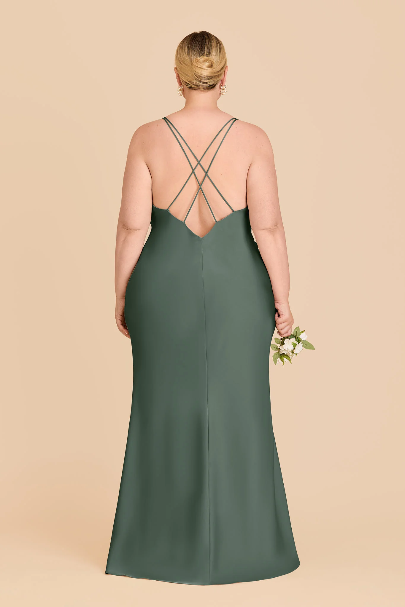 Dasha Matte Satin Dress - Eucalyptus - Image 8