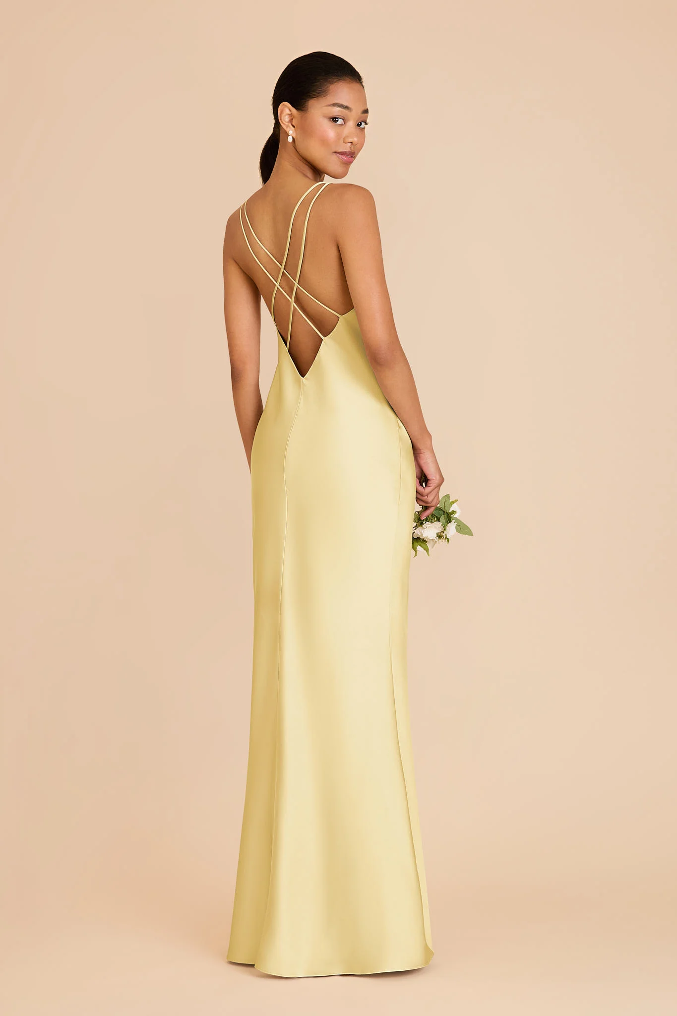 Dasha Matte Satin Dress - Lemon Sorbet