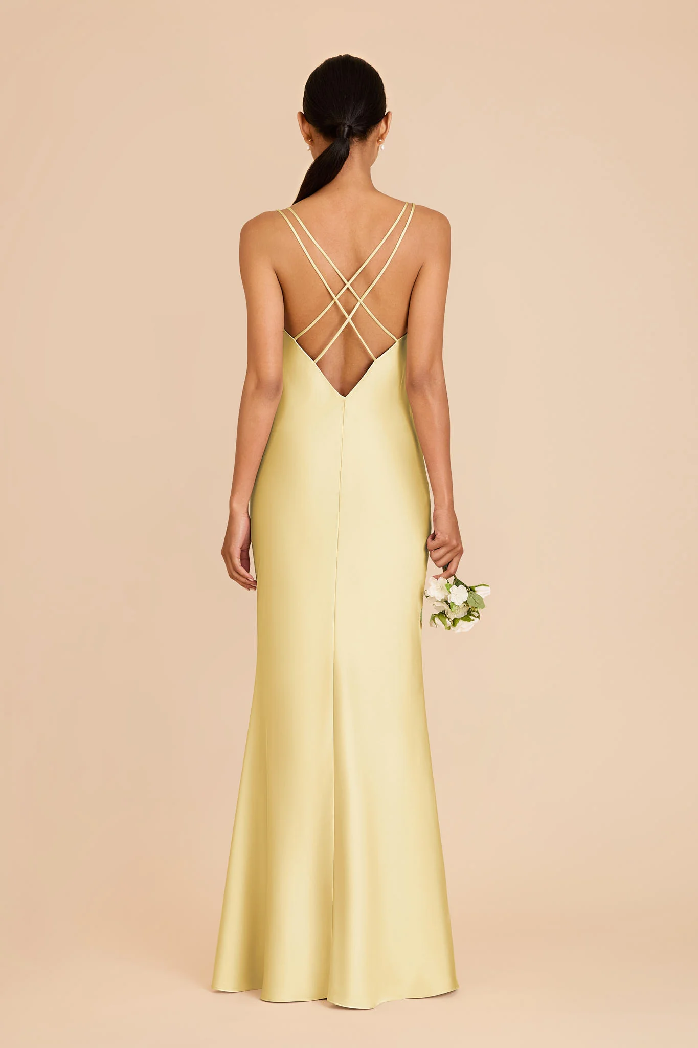 Dasha Matte Satin Dress - Lemon Sorbet - Image 5