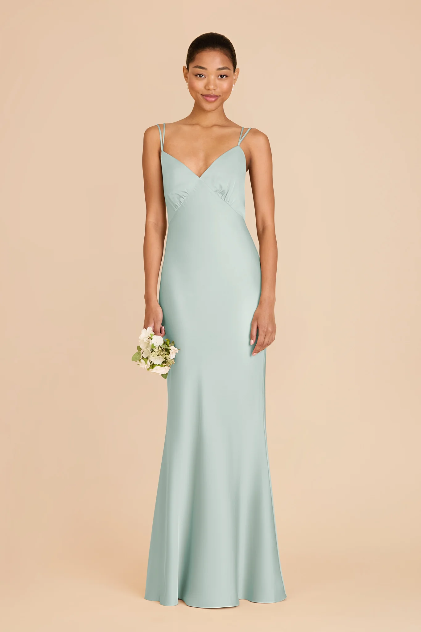 Dasha Matte Satin Dress - Mint