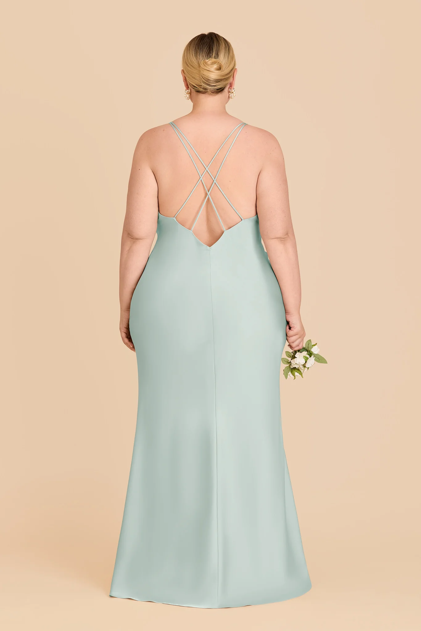 Dasha Matte Satin Dress - Mint - Image 8