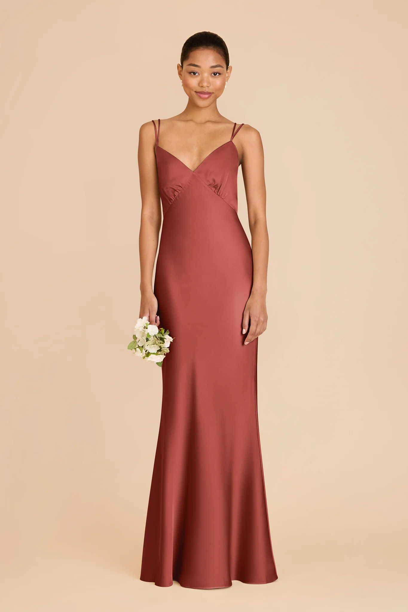 Dasha Matte Satin Dress - Spice