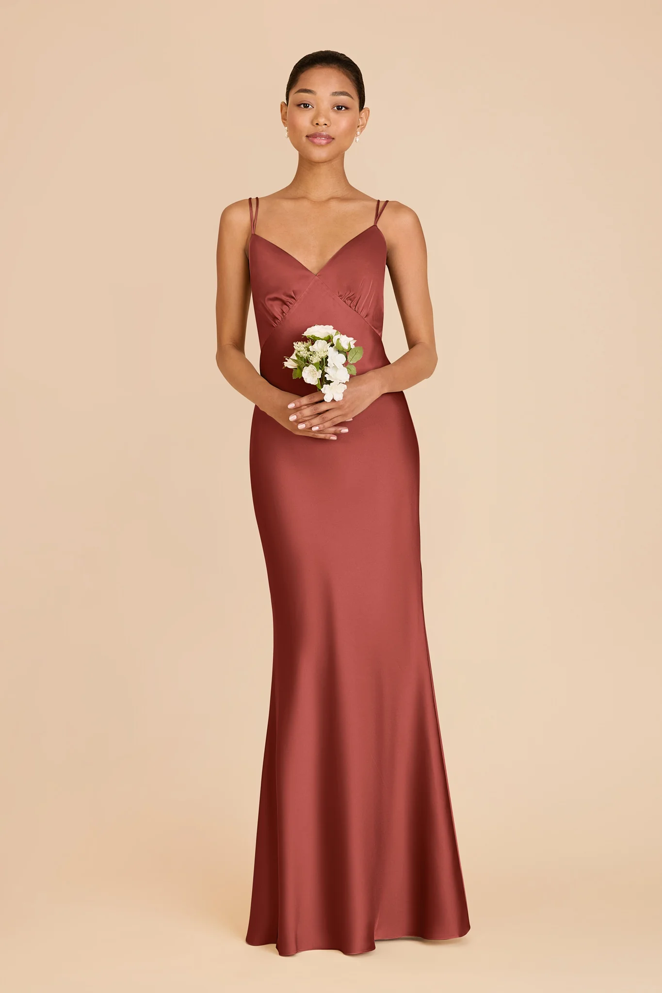 Dasha Matte Satin Dress - Spice - Image 3