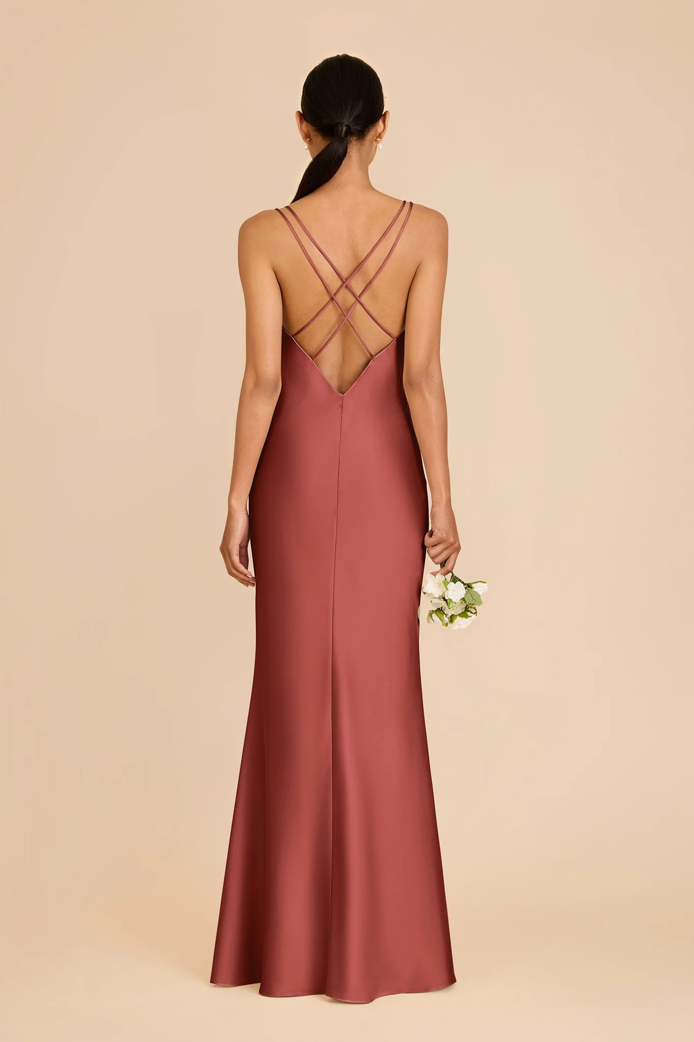 Dasha Matte Satin Dress - Spice - Image 5