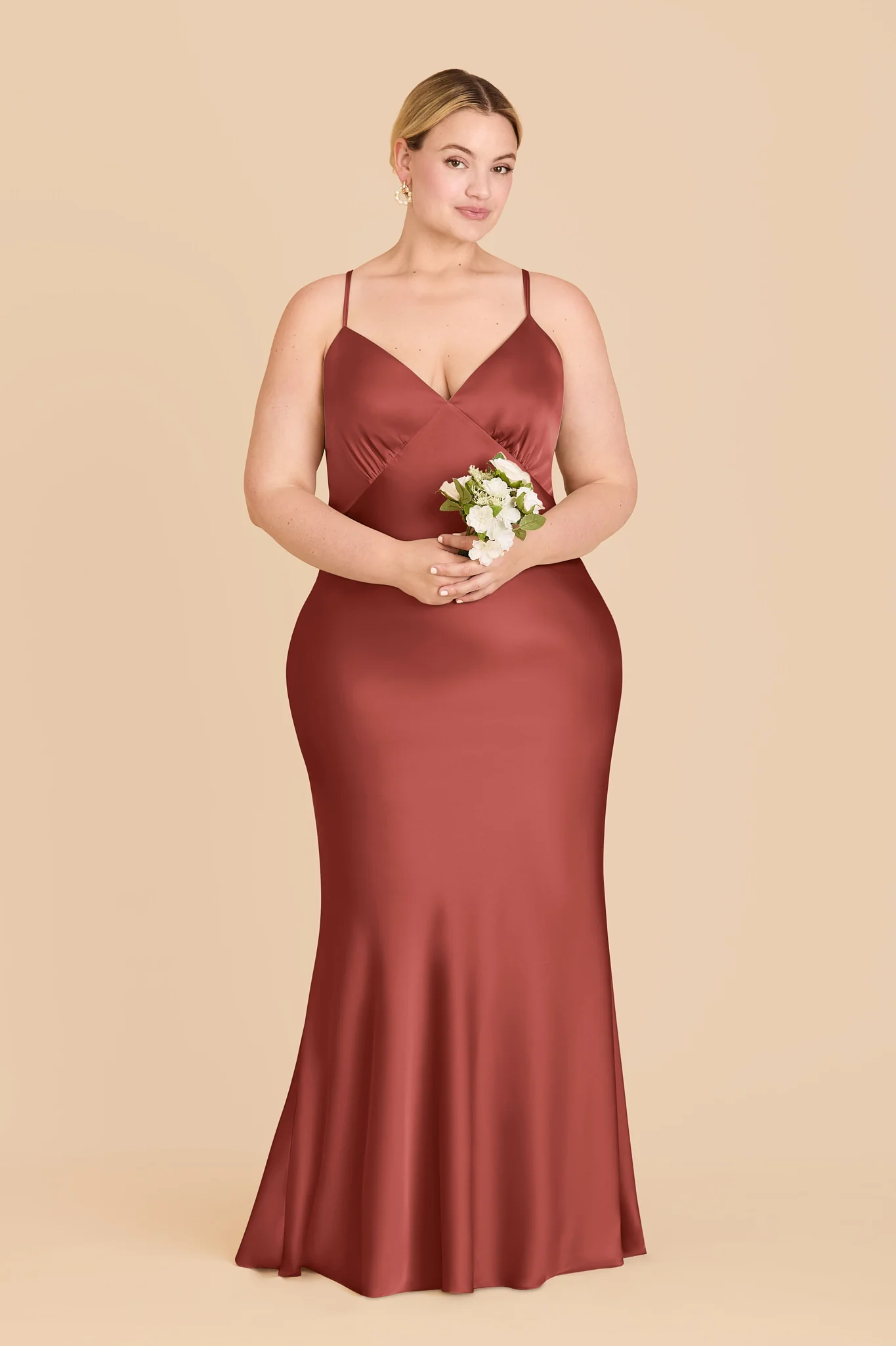 Dasha Matte Satin Dress - Spice - Image 6