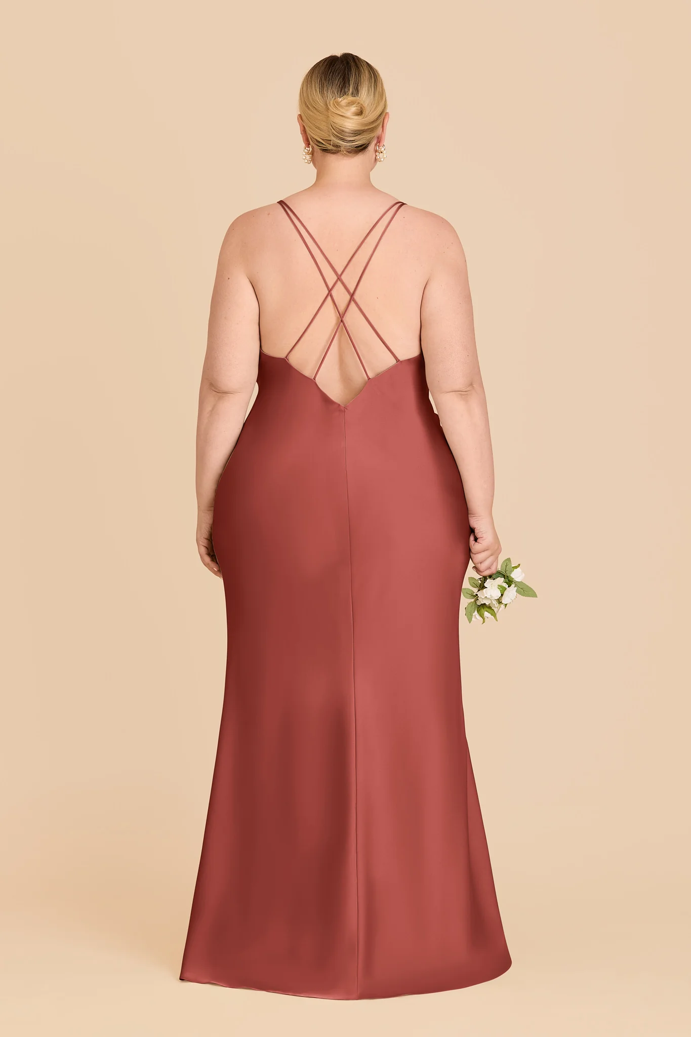 Dasha Matte Satin Dress - Spice - Image 8