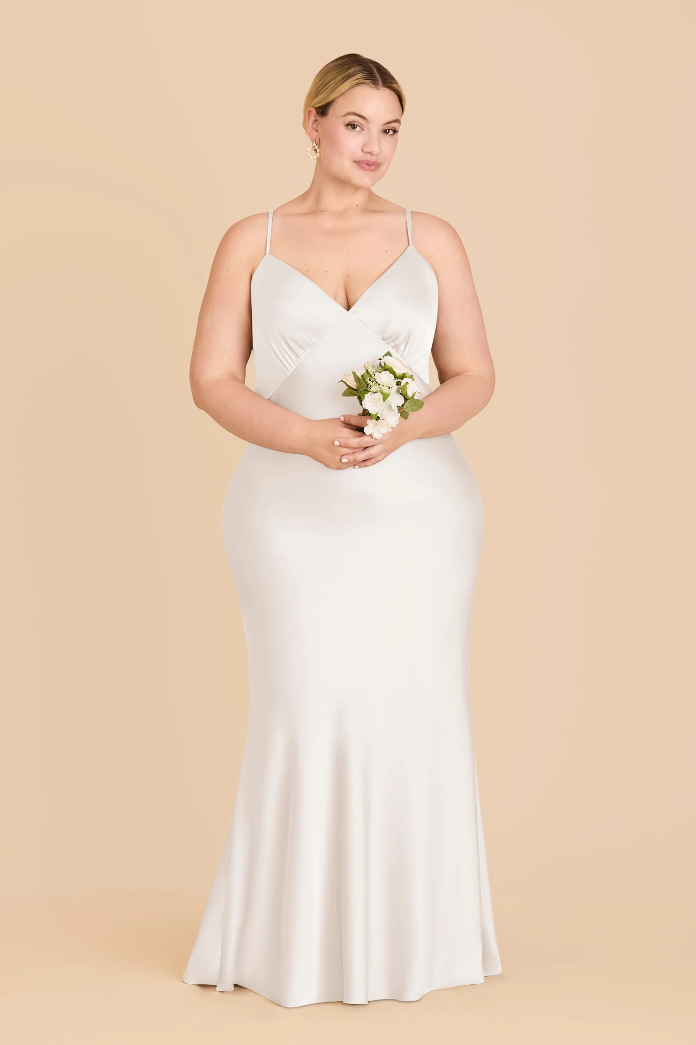 Dasha Matte Satin Dress - White