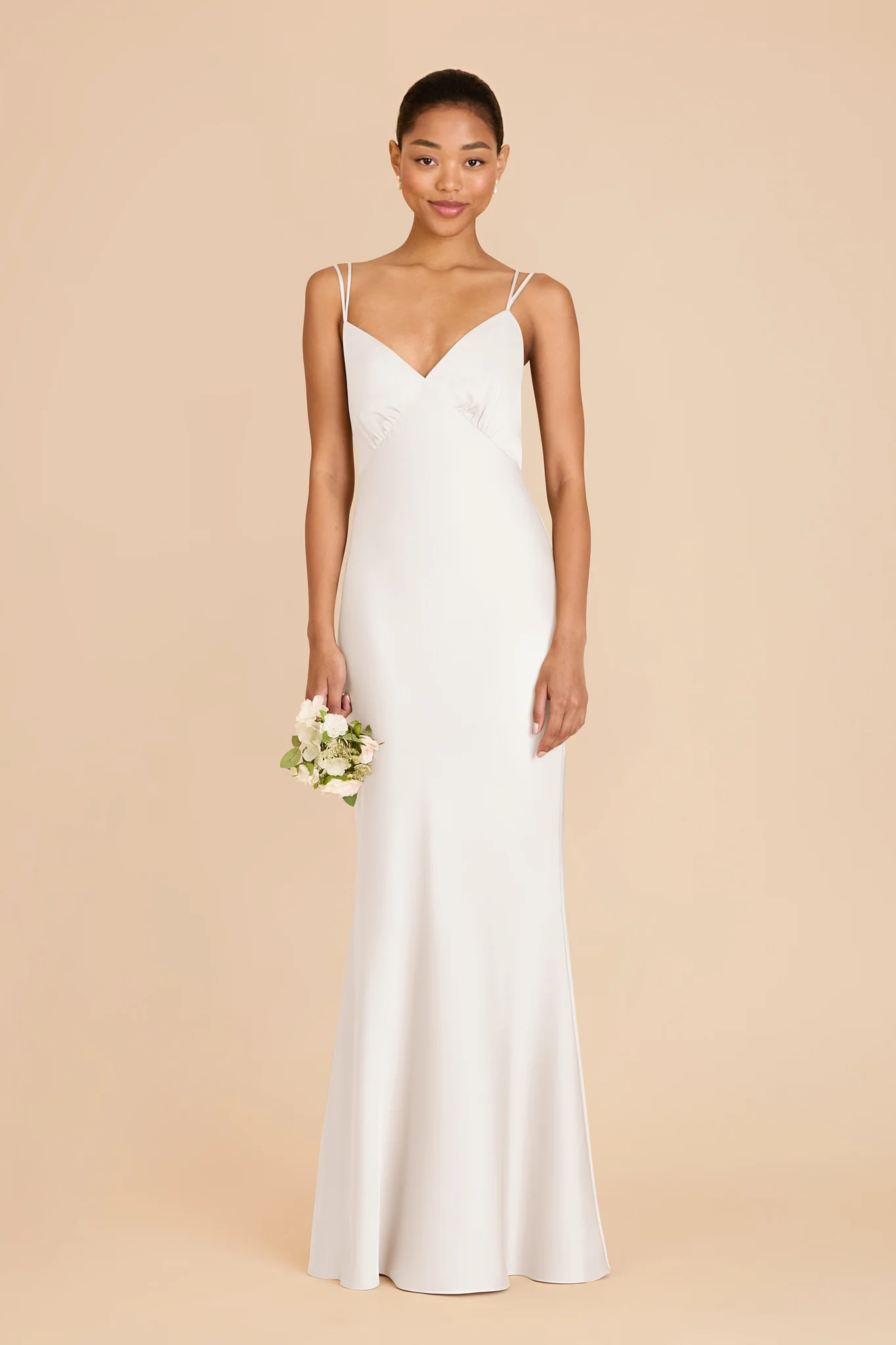 Dasha Matte Satin Dress - White - Image 2