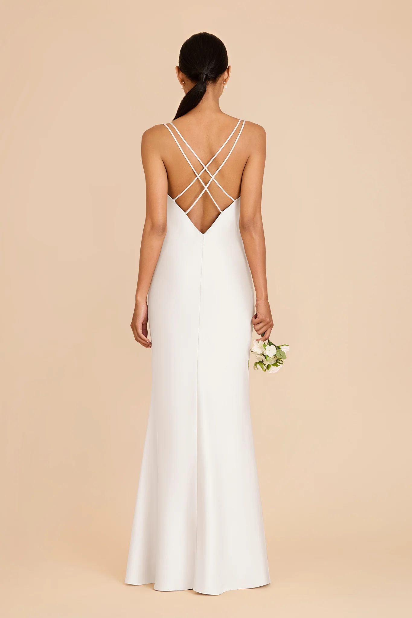 Dasha Matte Satin Dress - White - Image 5