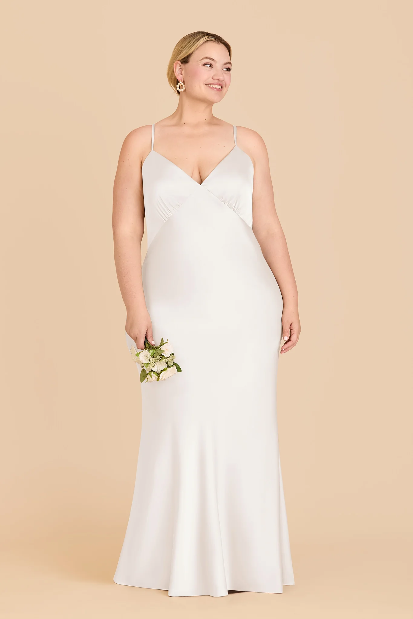 Dasha Matte Satin Dress - White - Image 6