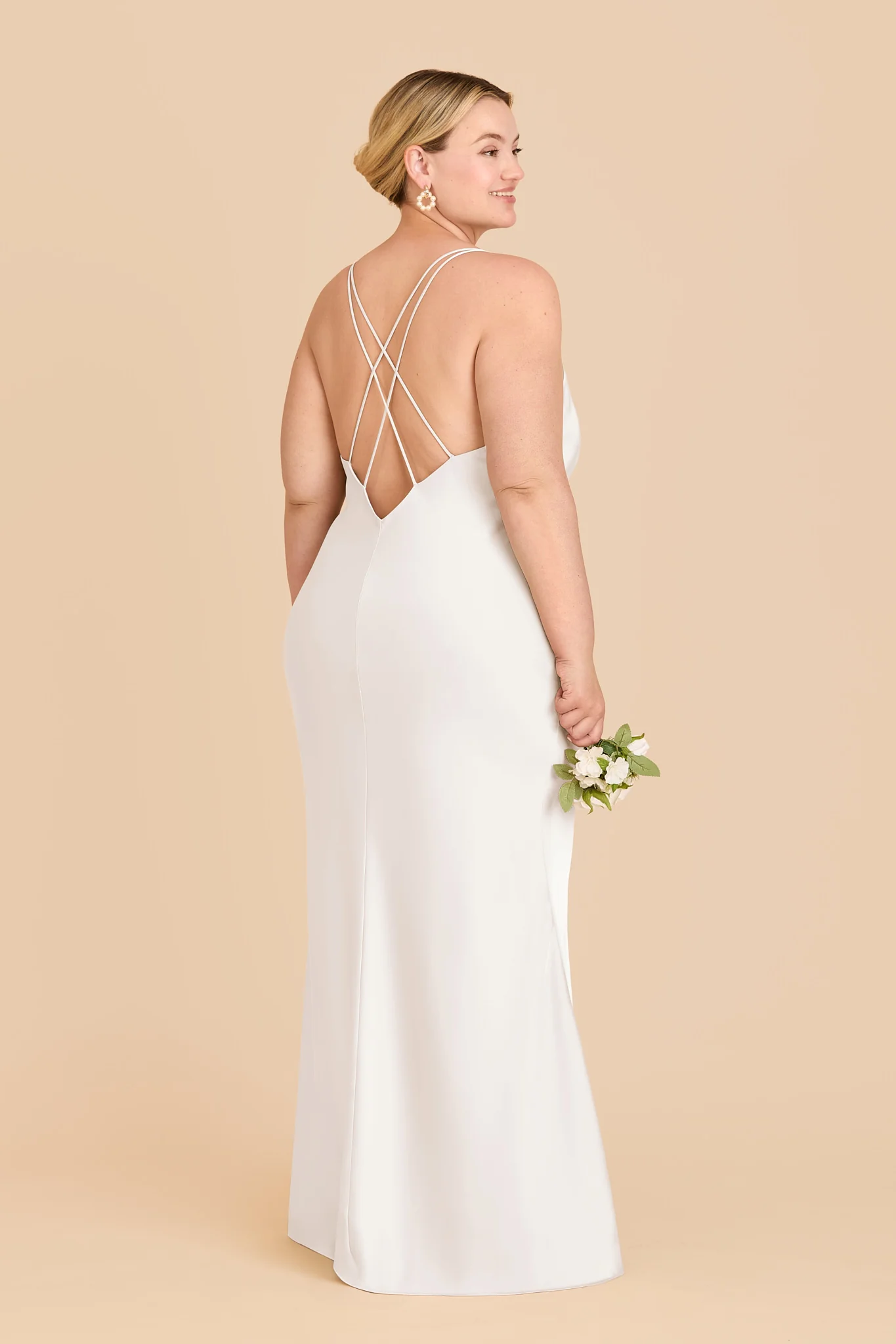 Dasha Matte Satin Dress - White - Image 7