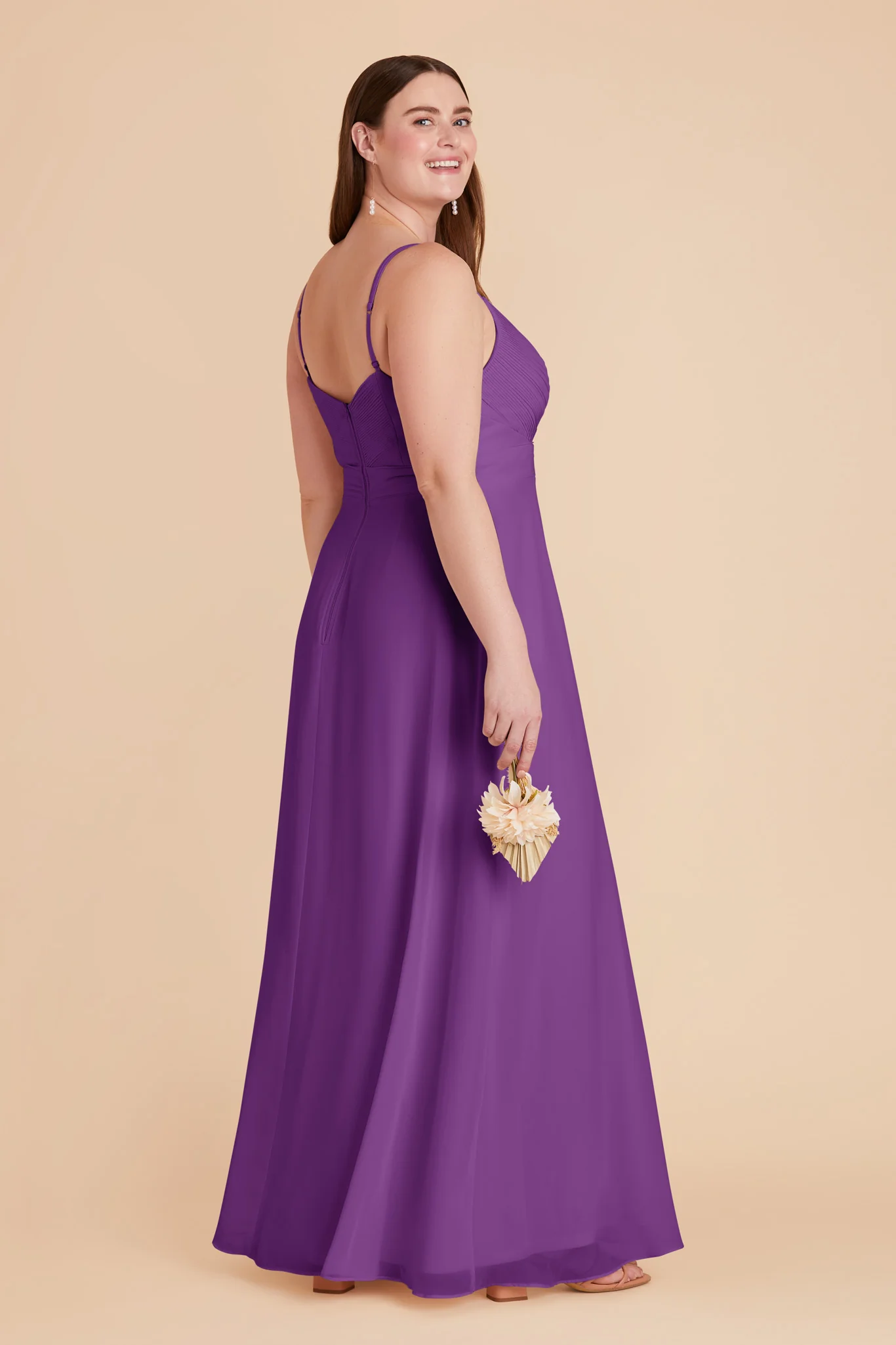 Deborah Chiffon Dress - Amethyst - Image 10
