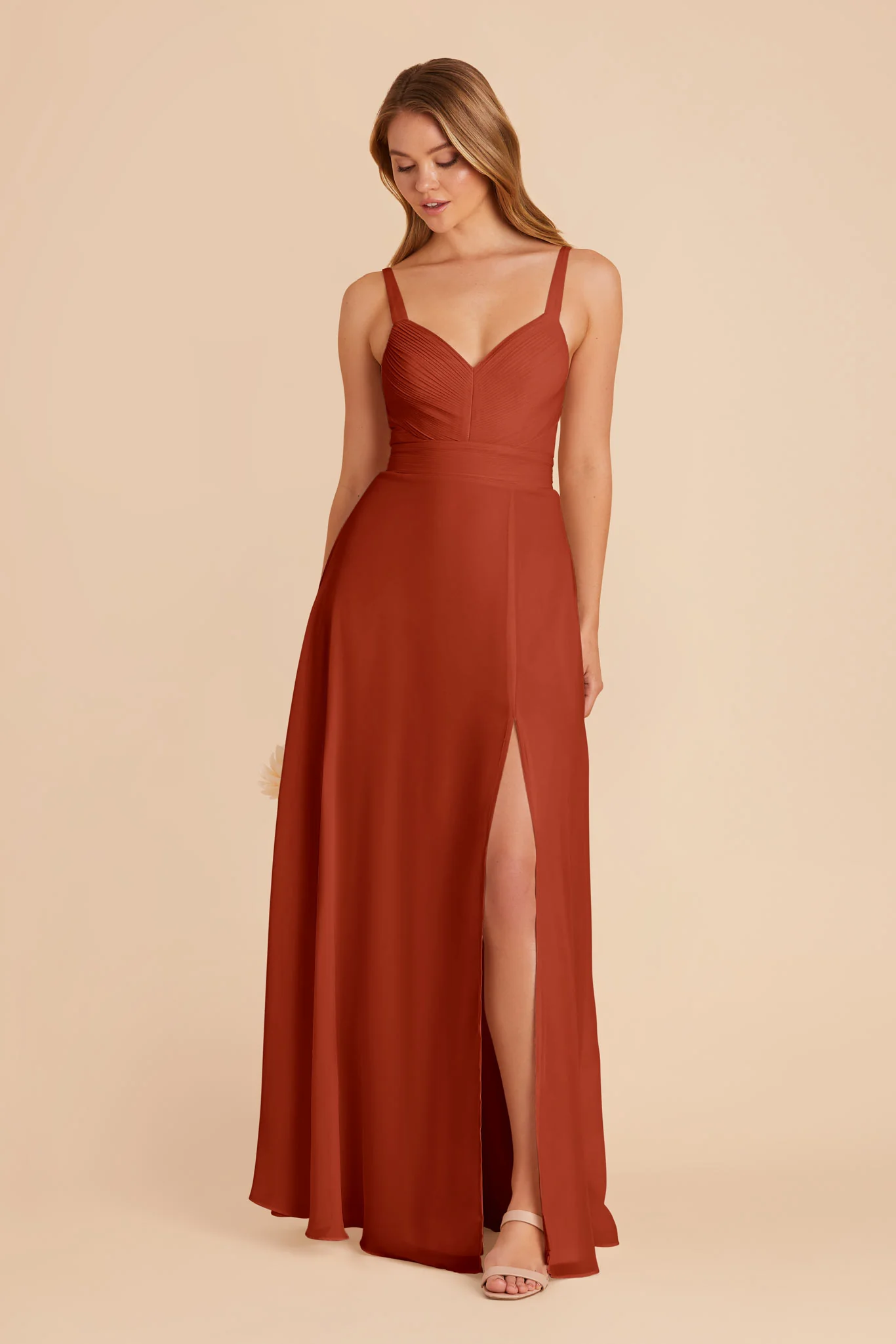 Deborah Chiffon Dress - Auburn - Image 4
