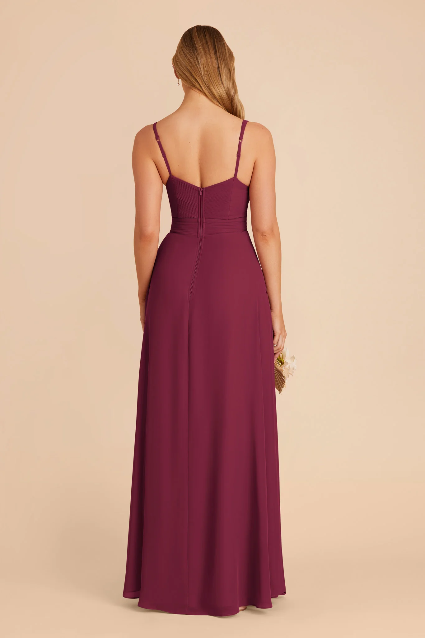 Deborah Chiffon Dress - Berry - Image 6