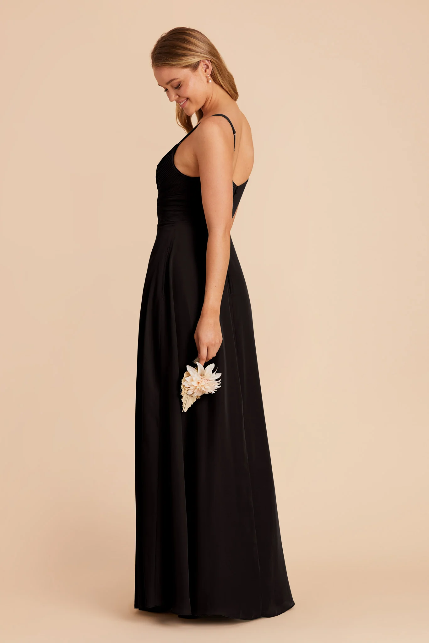 Deborah Chiffon Dress - Black - Image 5