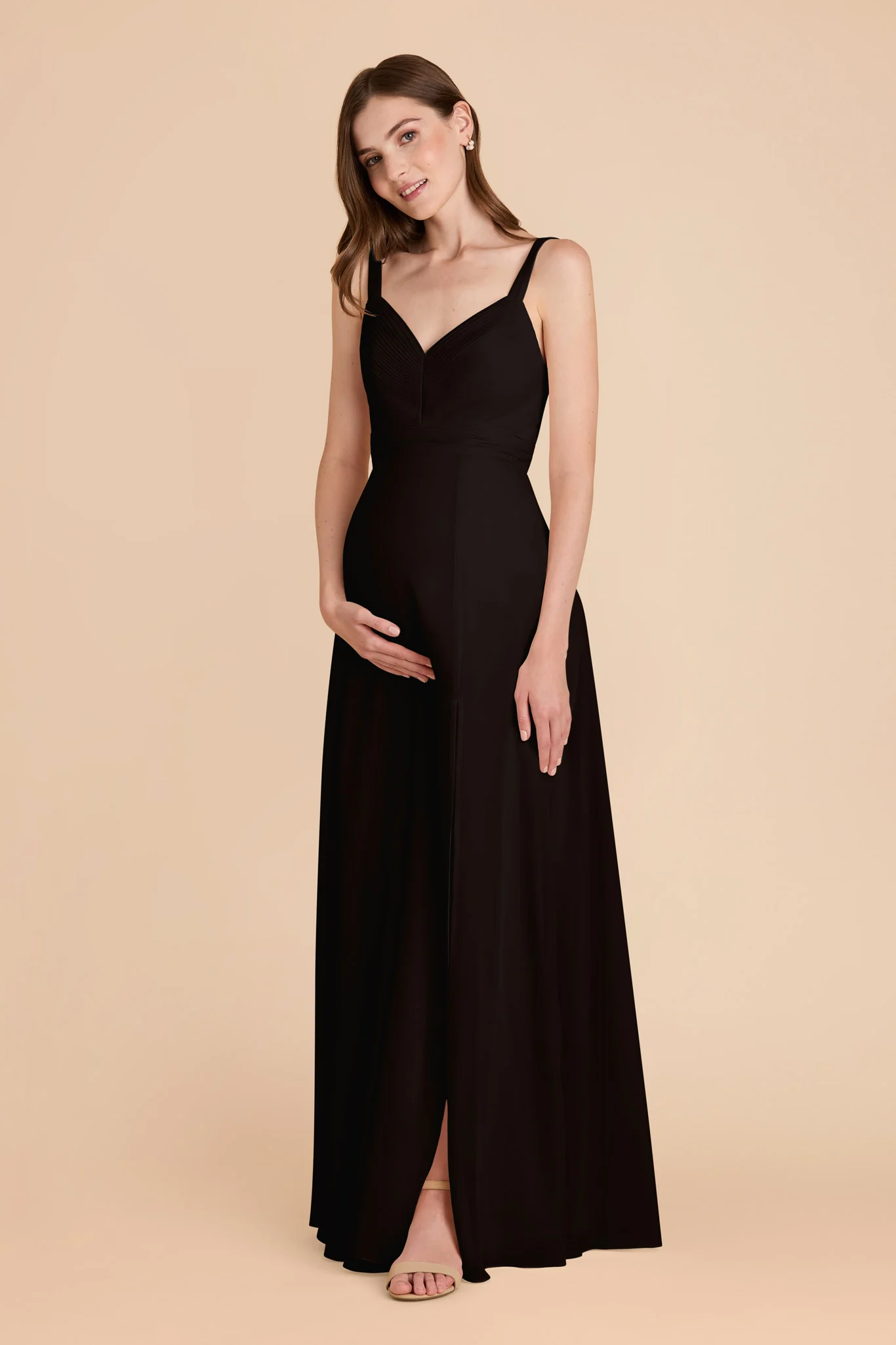 Deborah Chiffon Dress - Black - Image 6
