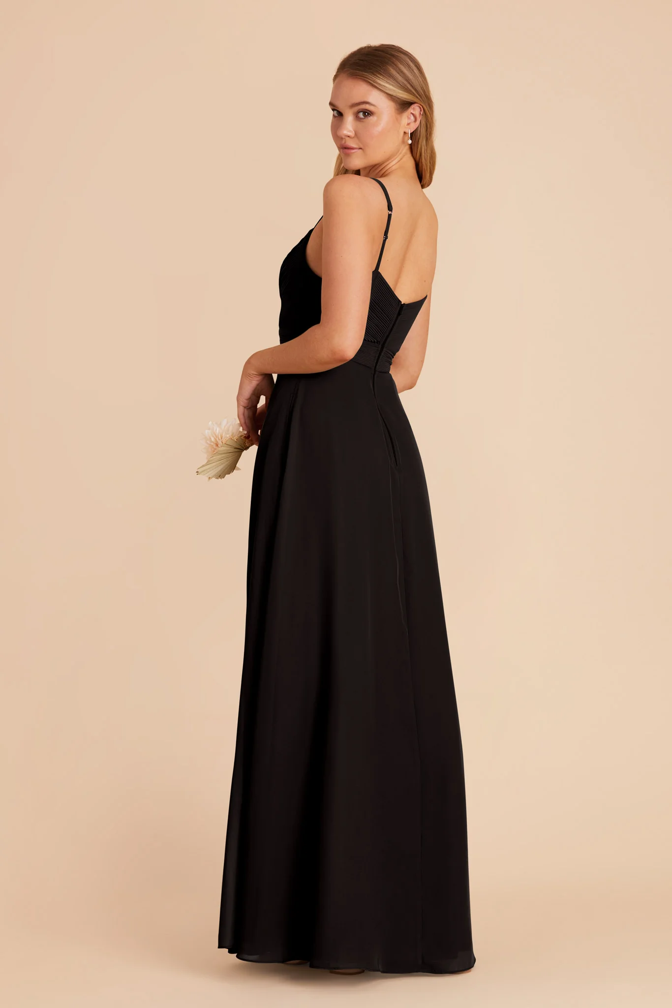 Deborah Chiffon Dress - Black - Image 7