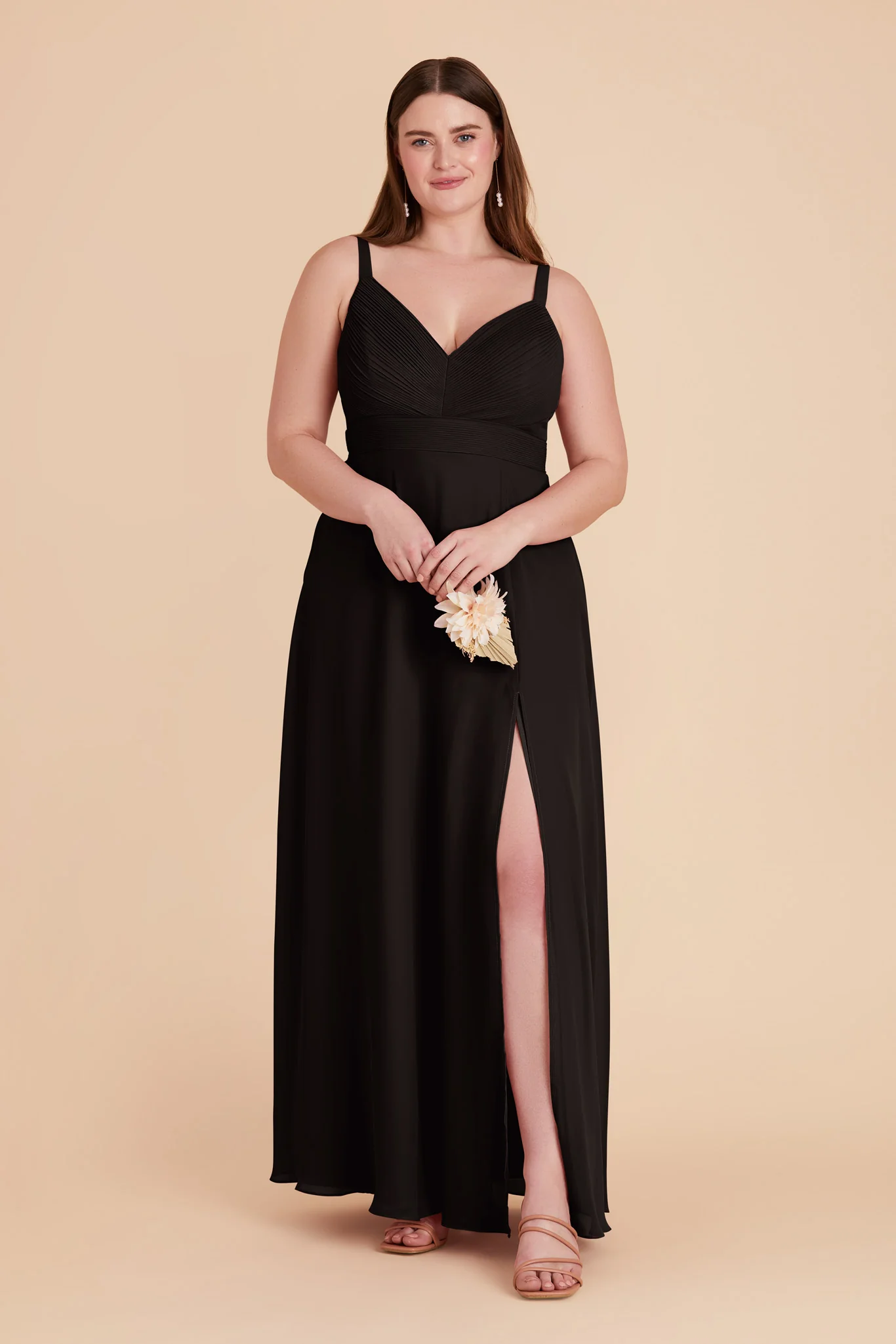 Deborah Chiffon Dress - Black - Image 9