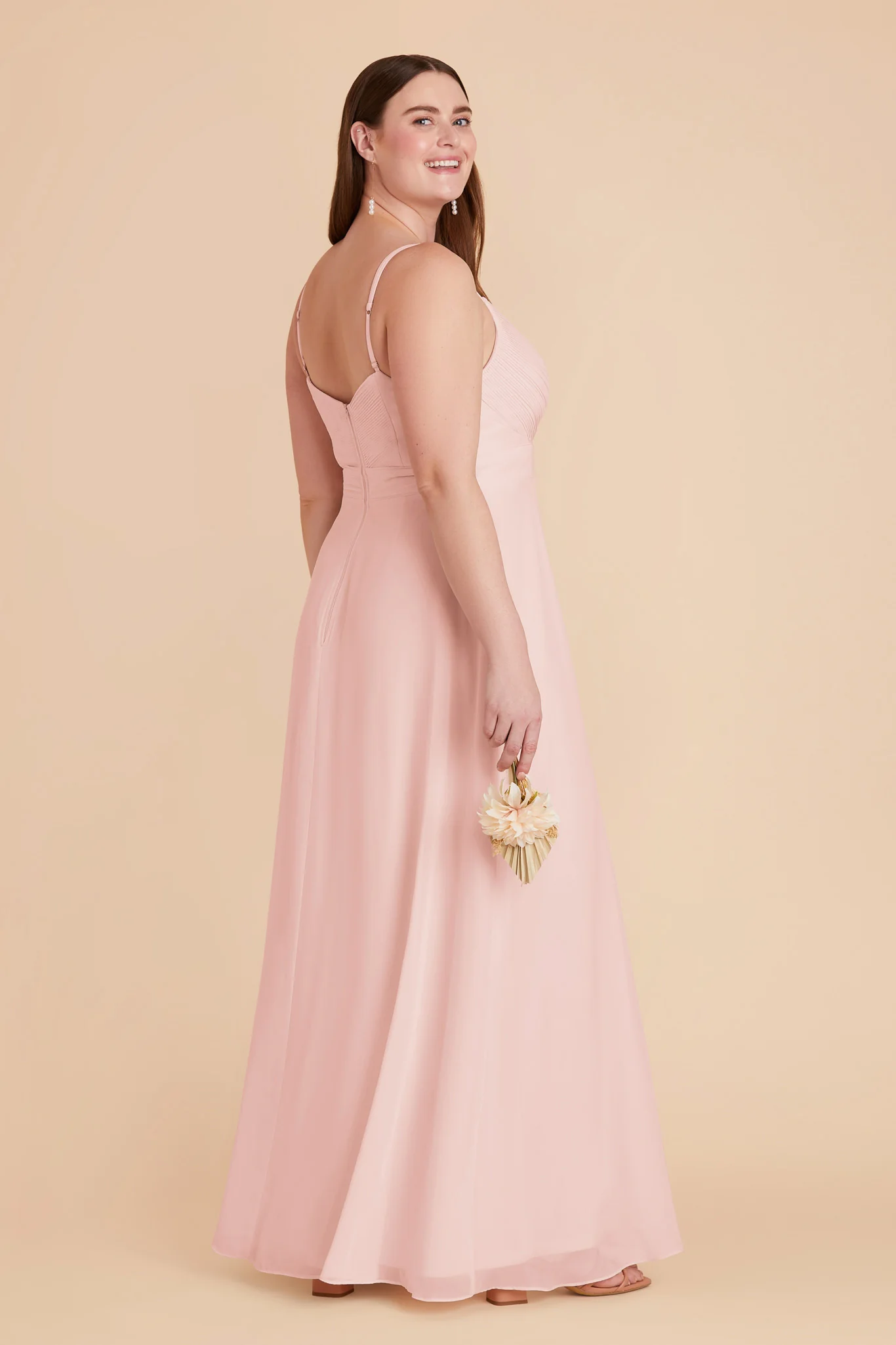 Deborah Chiffon Dress - Blush Pink - Image 10