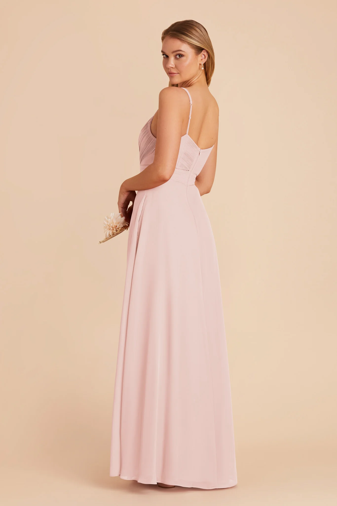 Deborah Chiffon Dress - Blush Pink - Image 6