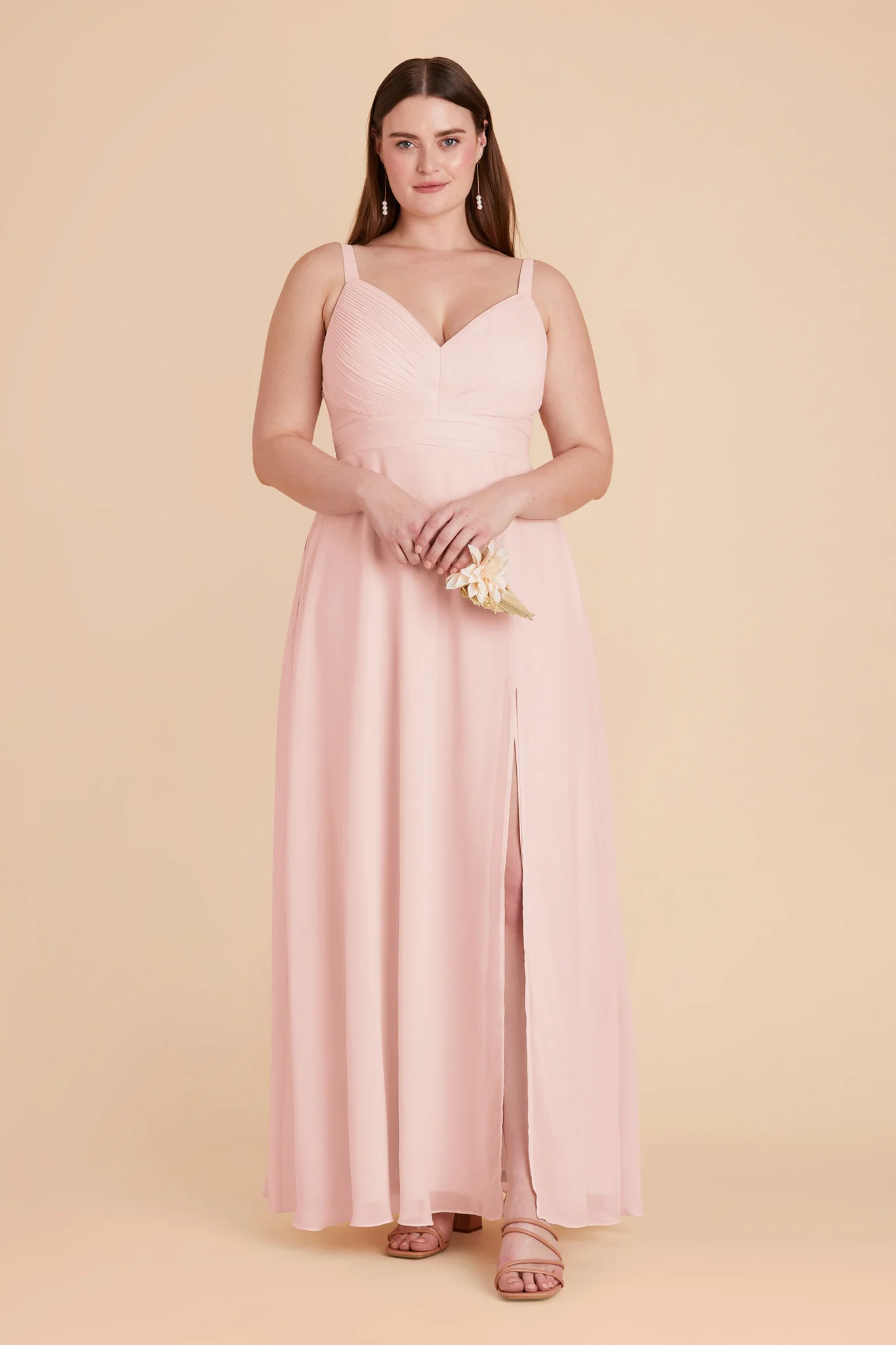 Deborah Chiffon Dress - Blush Pink - Image 9