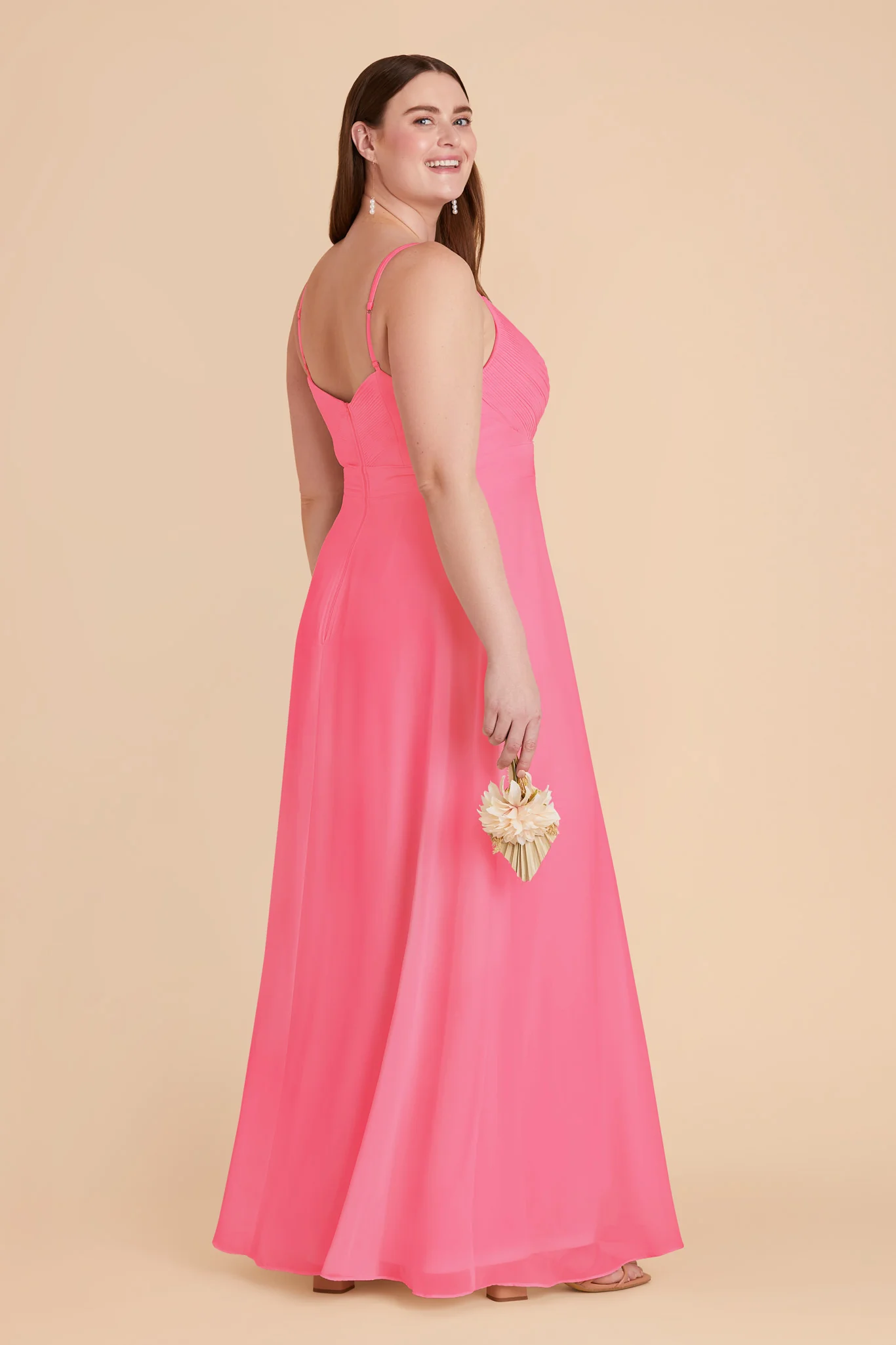 Deborah Chiffon Dress - Bon Bon Pink - Image 11