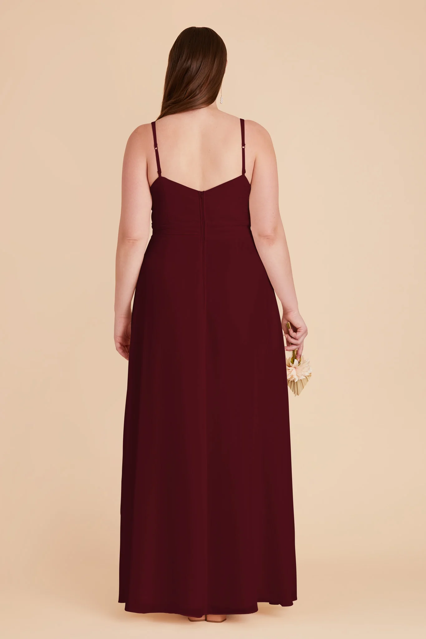 Deborah Chiffon Dress - Cabernet - Image 11