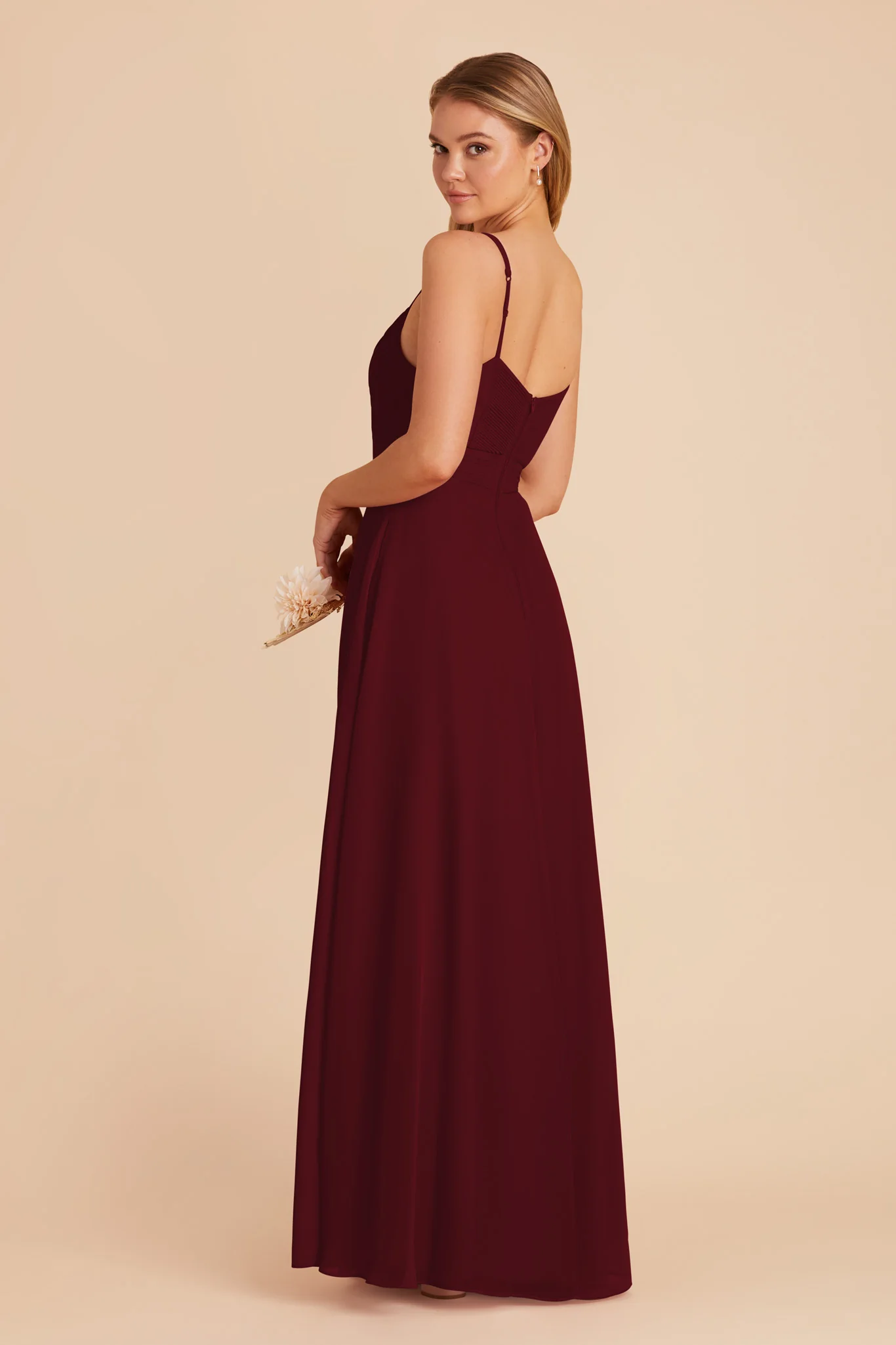 Deborah Chiffon Dress - Cabernet - Image 5