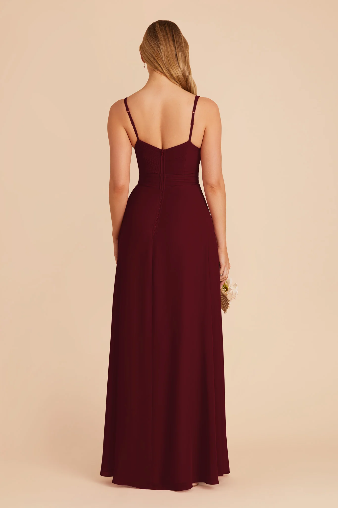 Deborah Chiffon Dress - Cabernet - Image 6