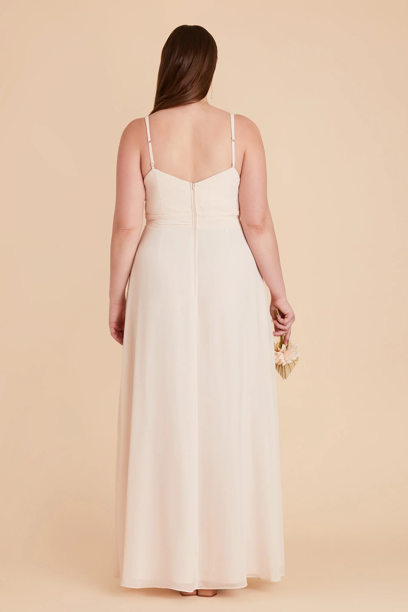 Deborah Chiffon Dress - Champagne - Image 12