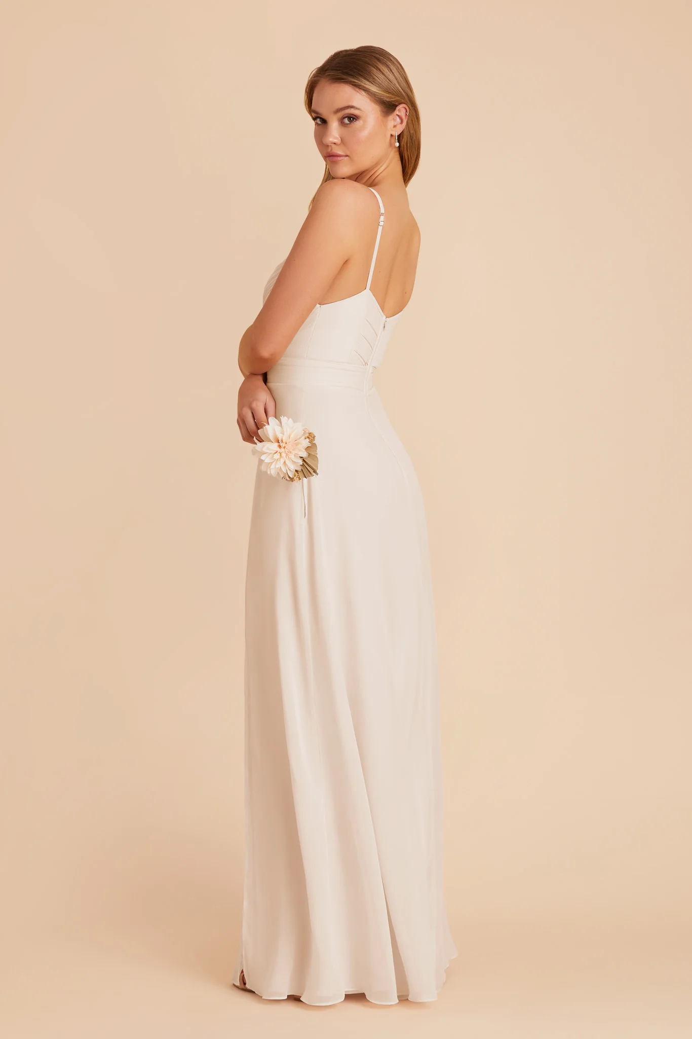 Deborah Chiffon Dress - Champagne - Image 5