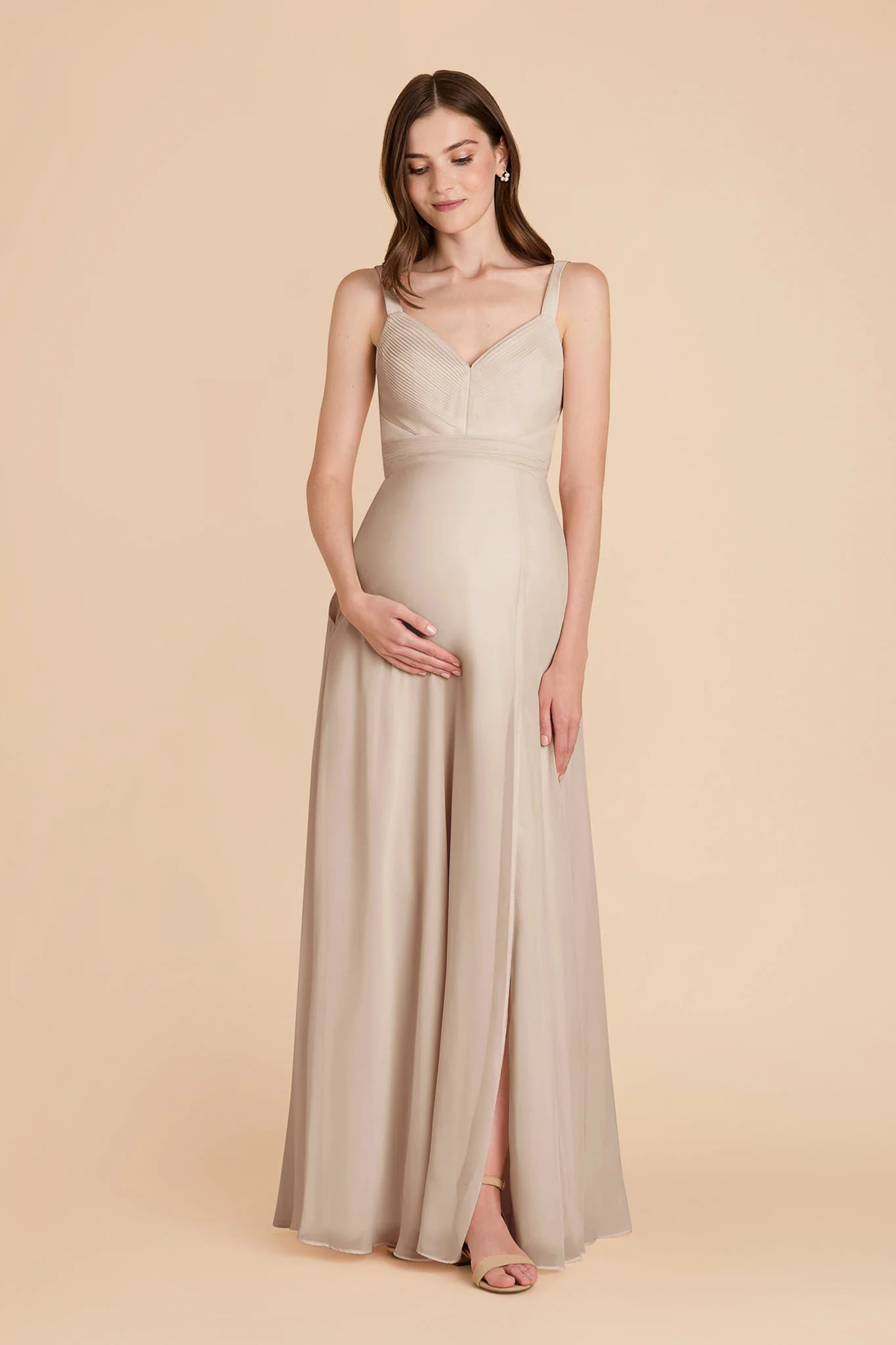 Deborah Chiffon Dress - Classic Champagne - Image 2