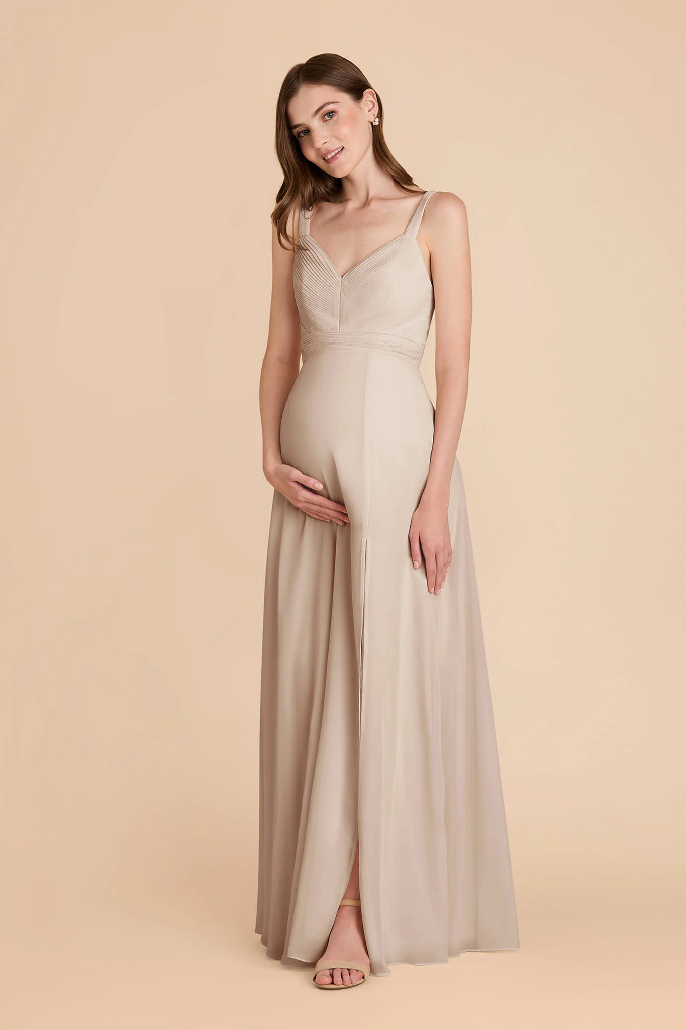 Deborah Chiffon Dress - Classic Champagne - Image 6