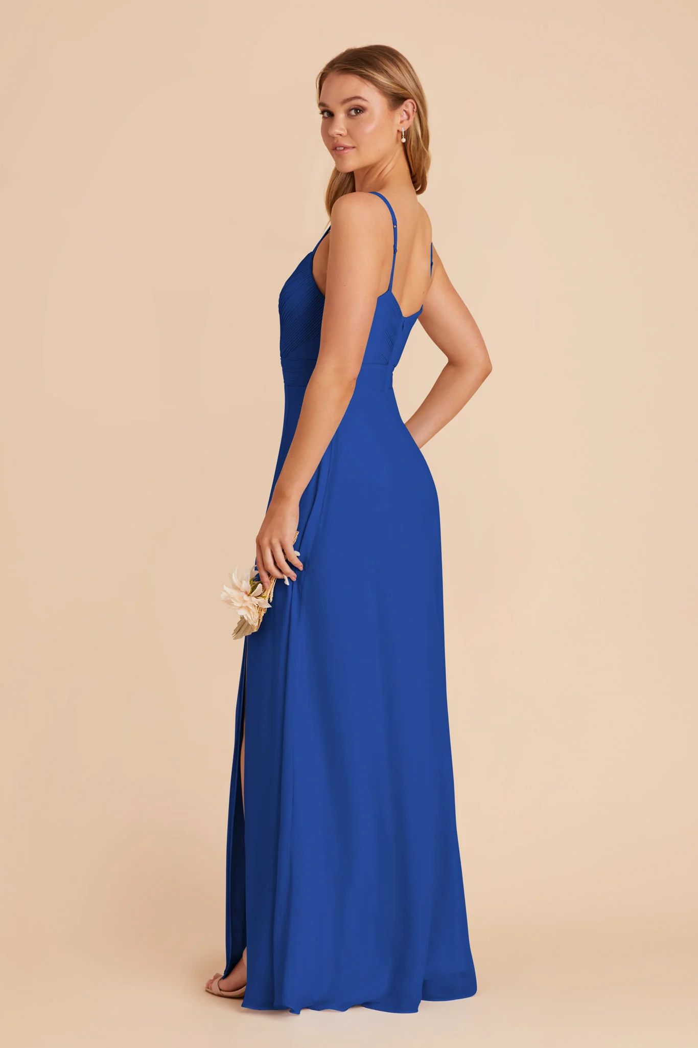 Deborah Chiffon Dress - Cobalt Blue - Image 5