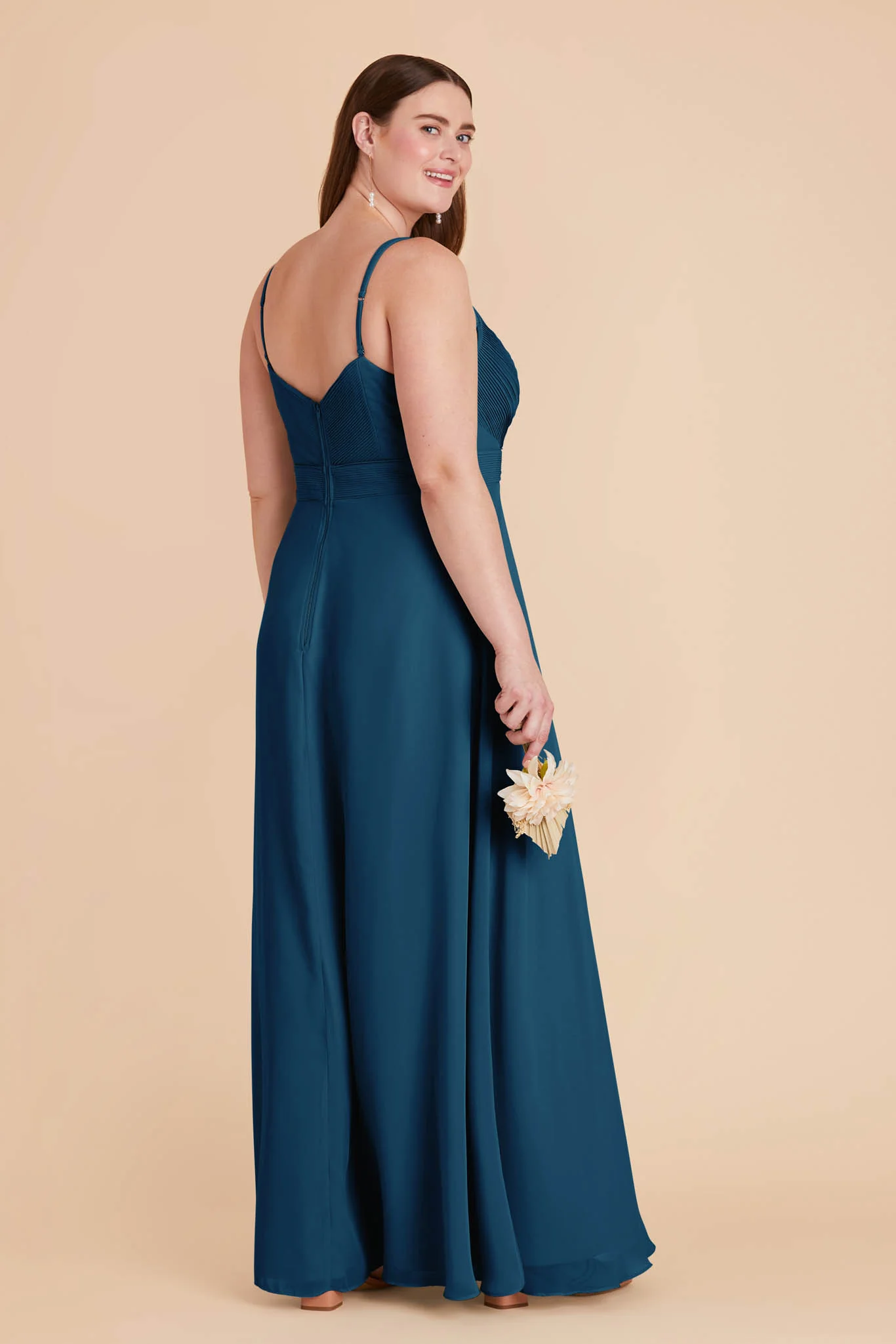Deborah Chiffon Dress - Dark Teal - Image 11