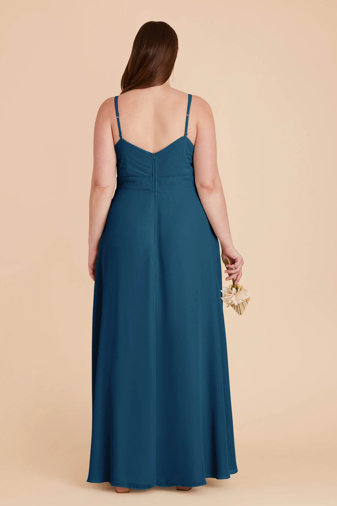 Deborah Chiffon Dress - Dark Teal - Image 12