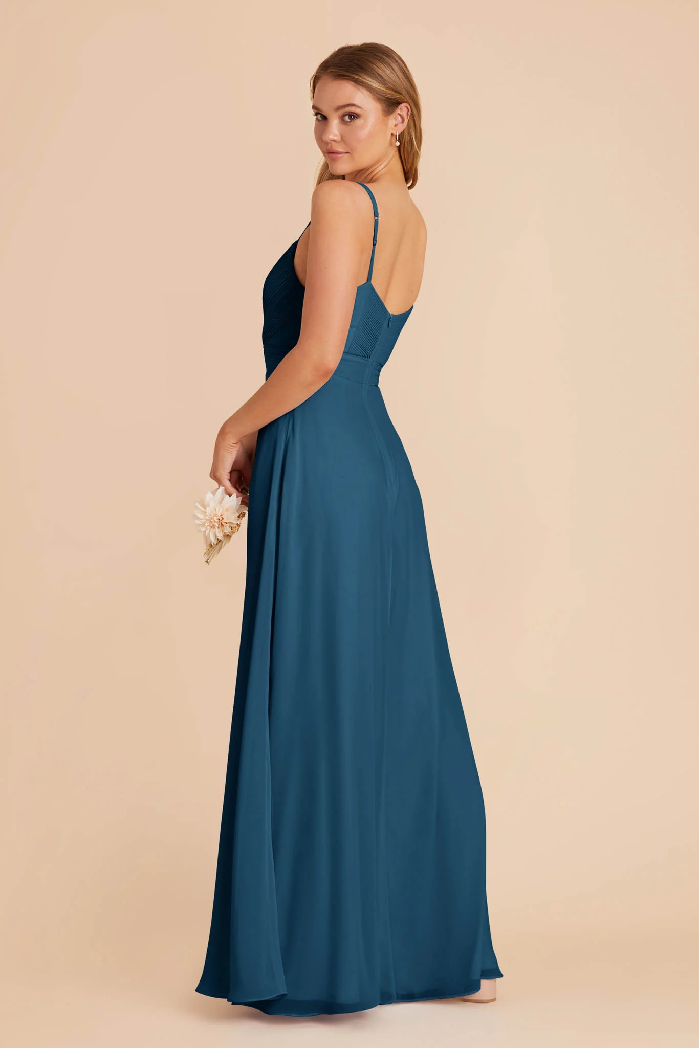 Deborah Chiffon Dress - Dark Teal - Image 8