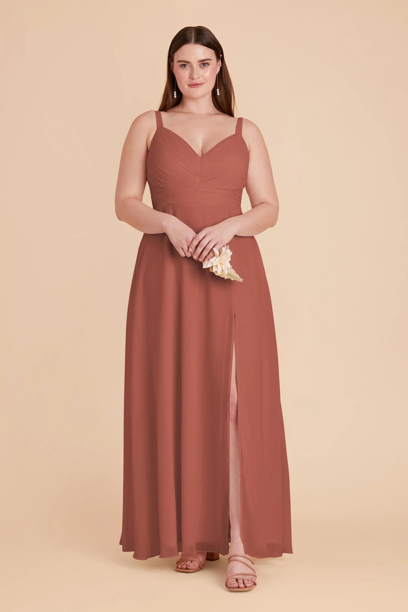Deborah Chiffon Dress - Desert Rose - Image 10