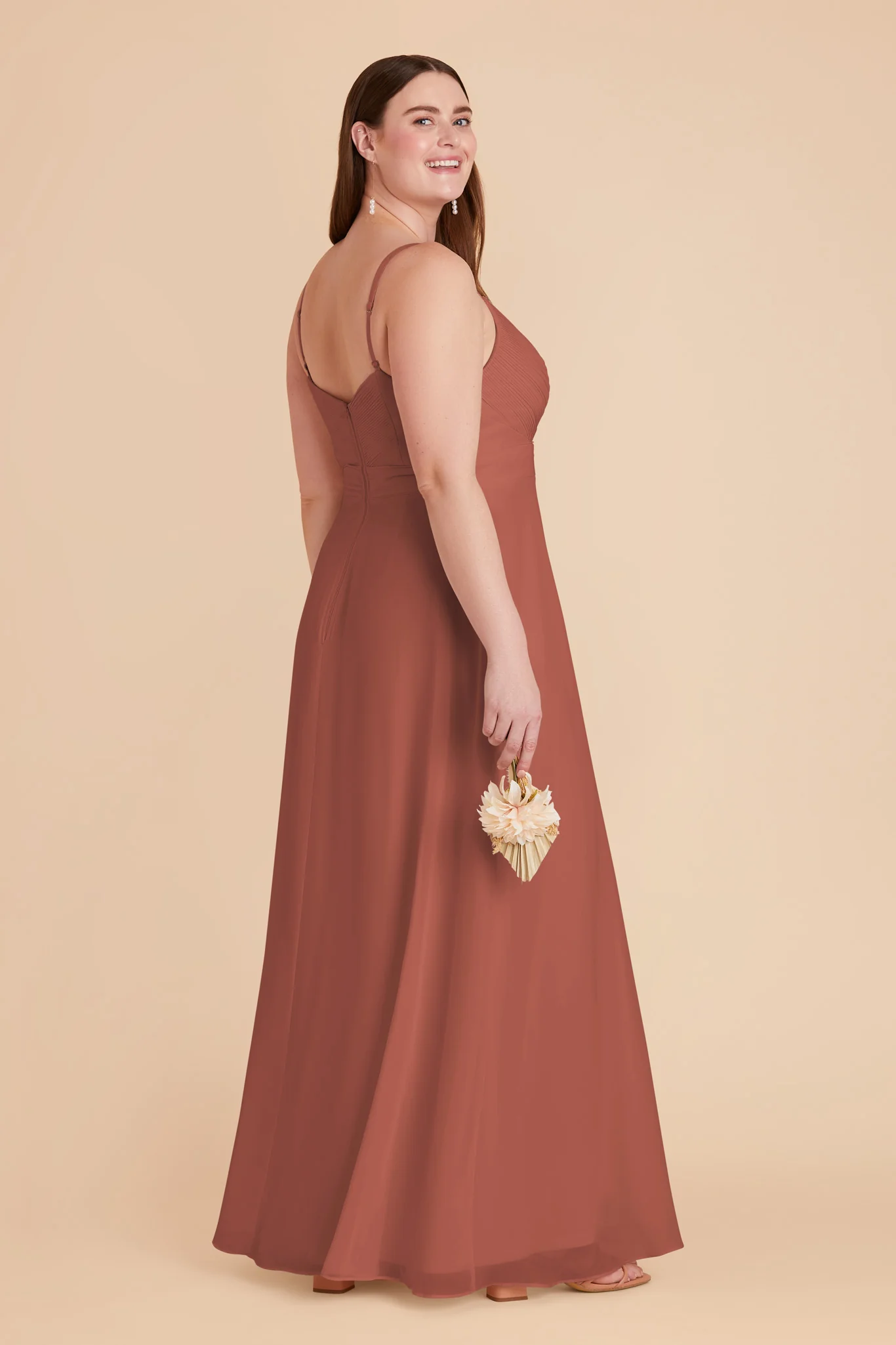 Deborah Chiffon Dress - Desert Rose - Image 11