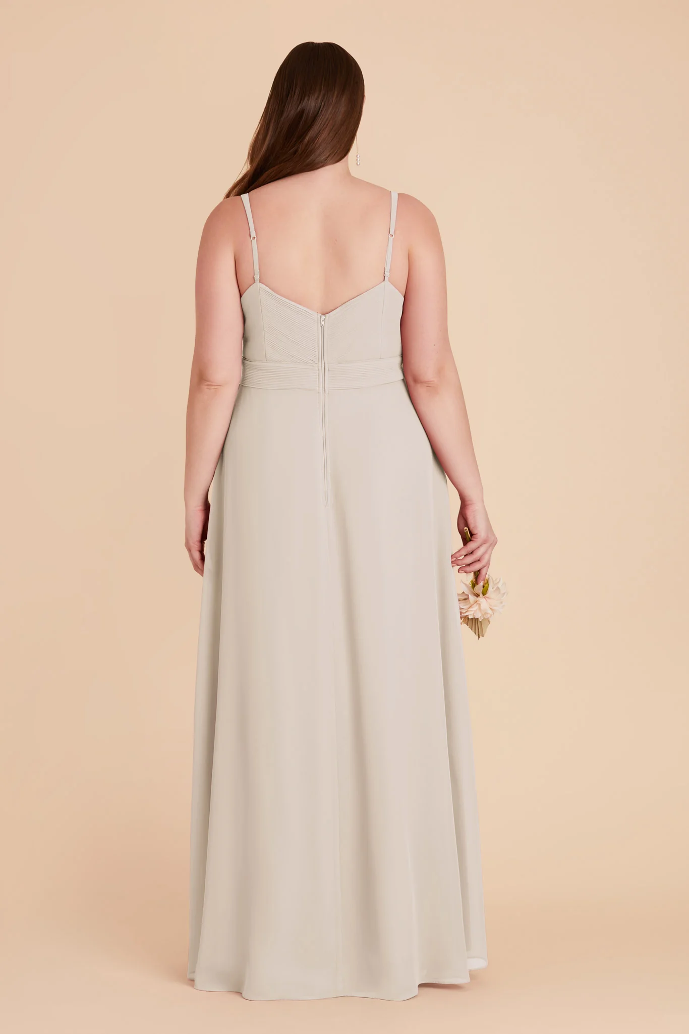 Deborah Chiffon Dress - Dove Gray - Image 11
