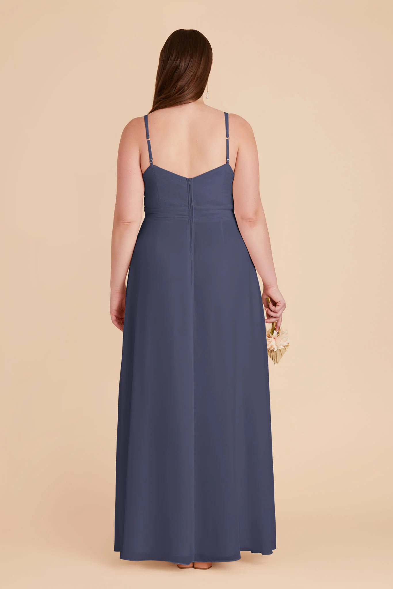 Deborah Chiffon Dress - Dusk Blue - Image 12