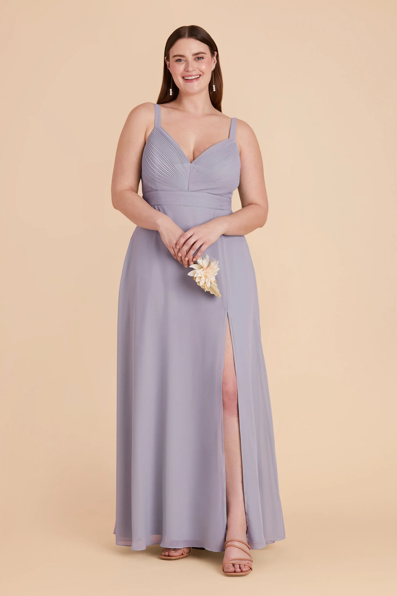 Deborah Chiffon Dress - Dusty Lilac - Image 11