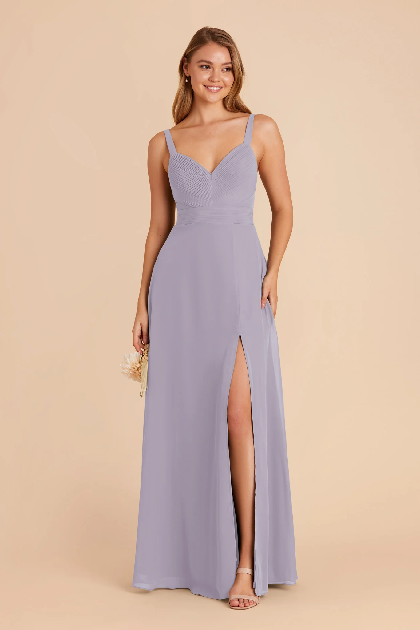 Deborah Chiffon Dress - Dusty Lilac - Image 5