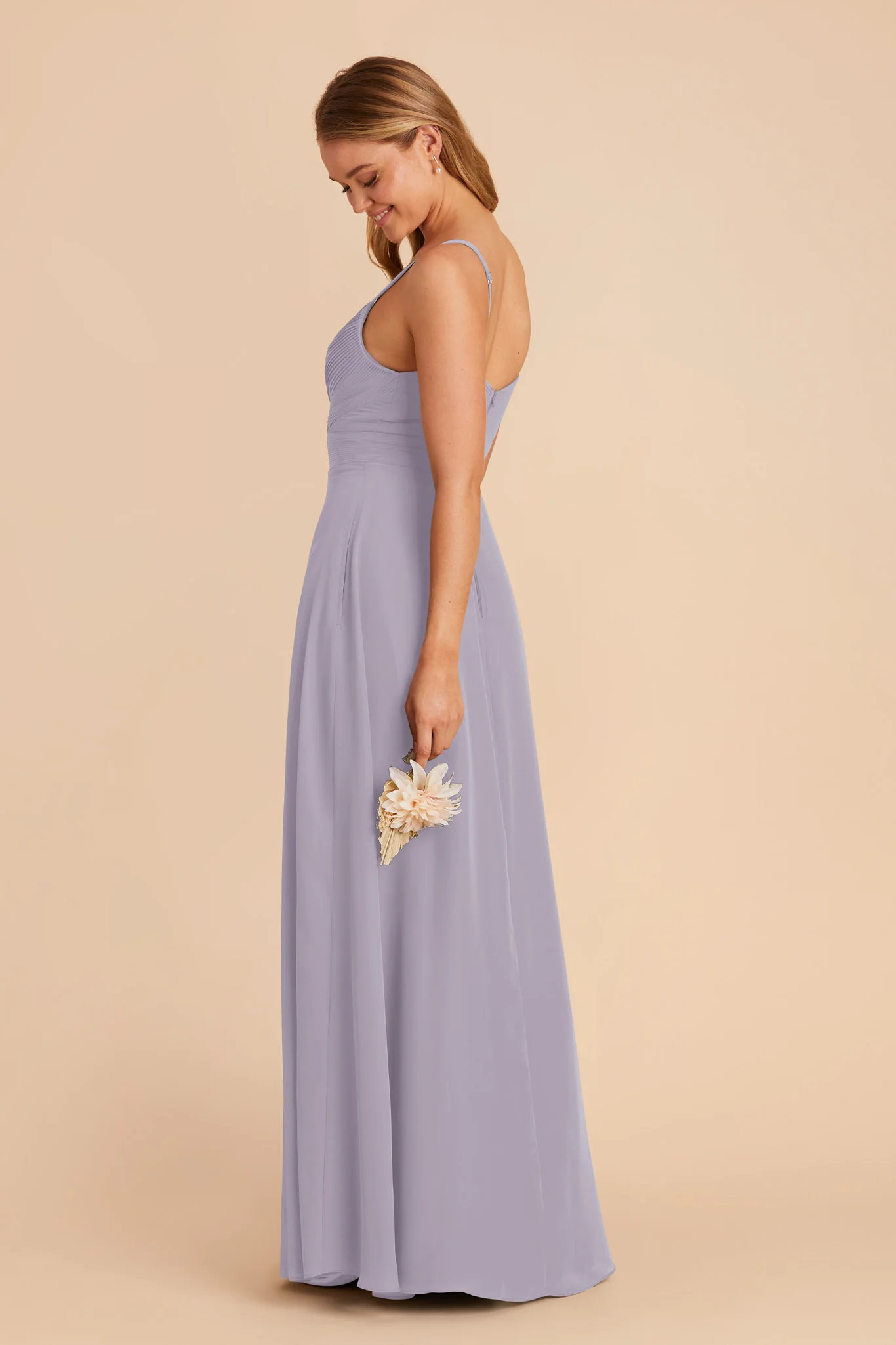Deborah Chiffon Dress - Dusty Lilac - Image 6