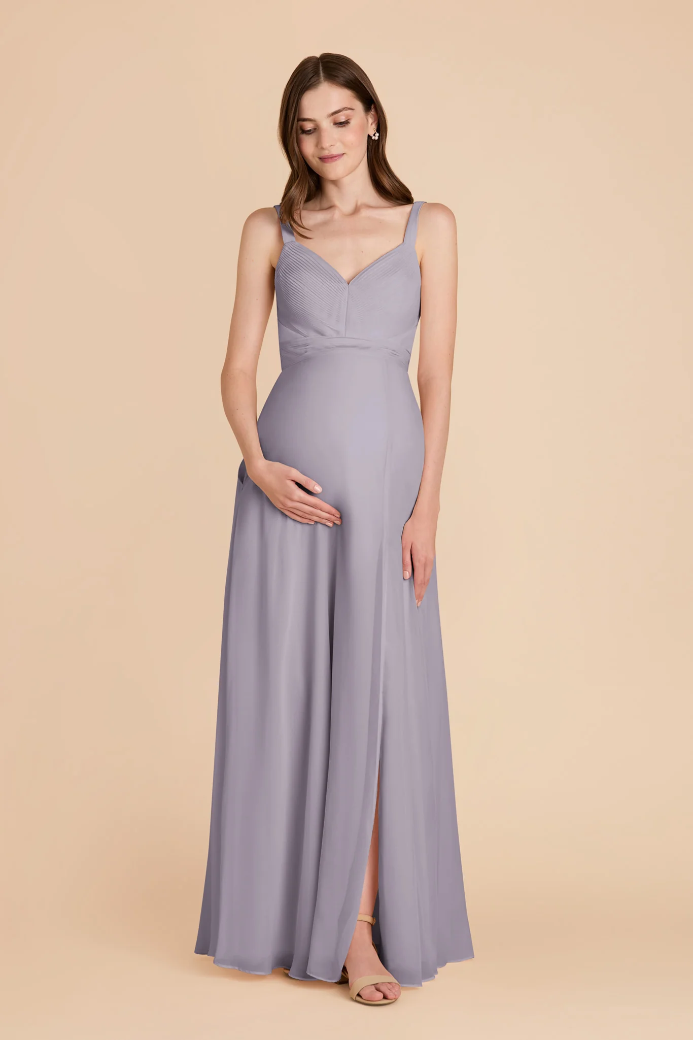 Deborah Chiffon Dress - Dusty Lilac - Image 7