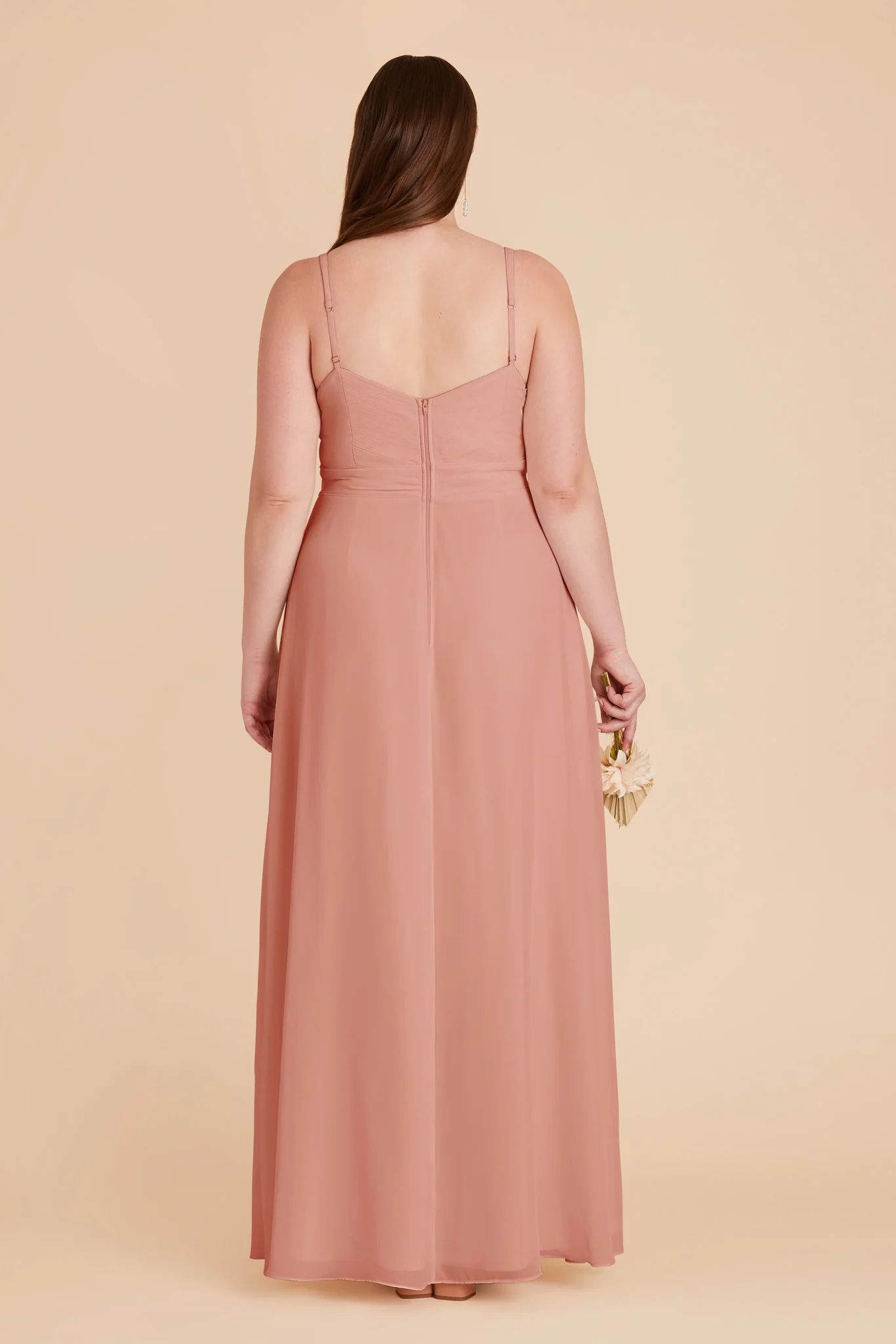 Deborah Chiffon Dress - Dusty Rose - Image 11